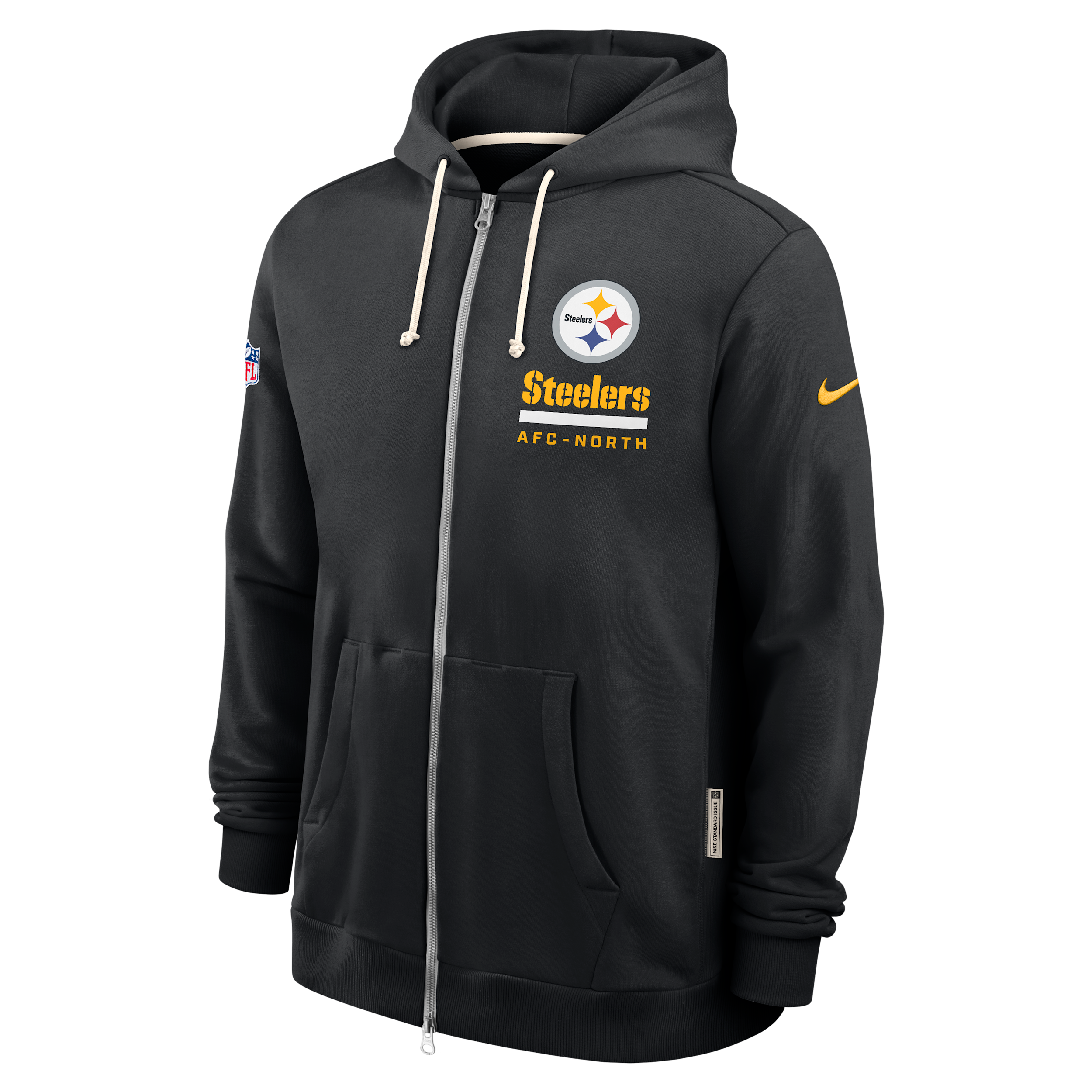 Nike Pittsburgh Steelers Utility Player Sideline  Men's Dri-fit Nfl Full-zip Hoodie In Black