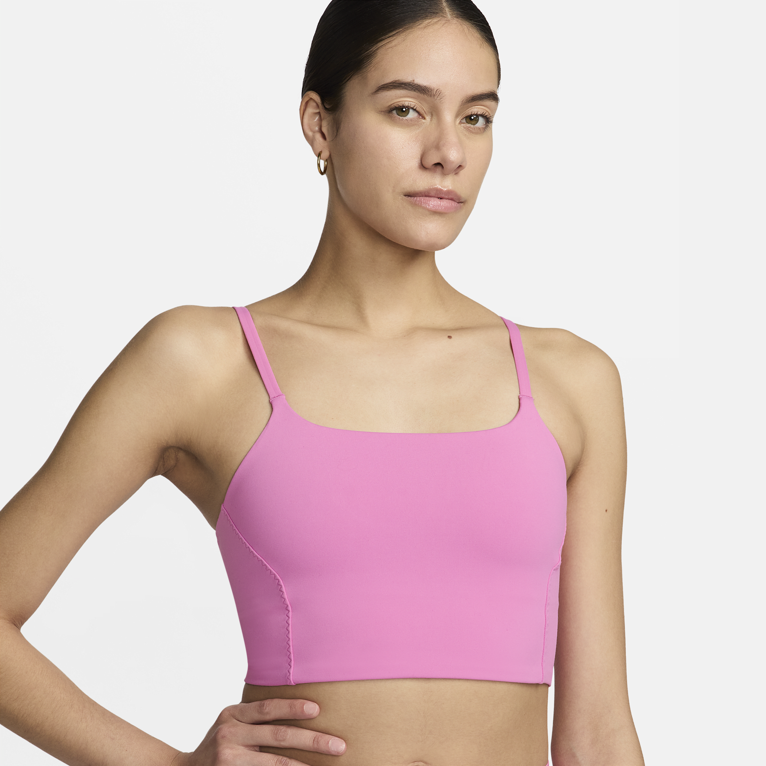 Shop Nike Women's One Convertible Light-support Lightly Lined Longline Sports Bra In Red