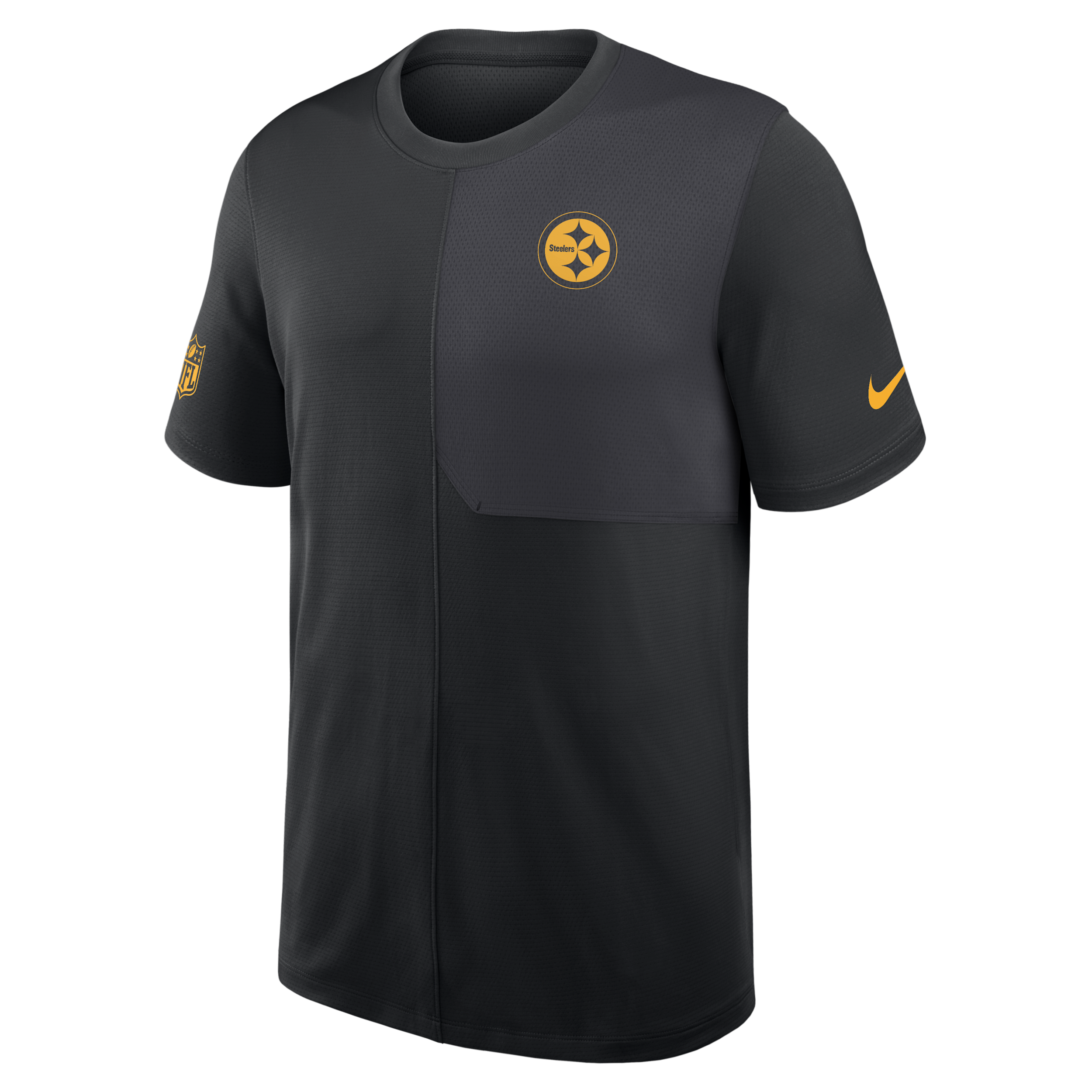 Pittsburgh Steelers Sideline Coach Nike Men's Dri-FIT NFL Top in Black | 03B2166N7L-58P