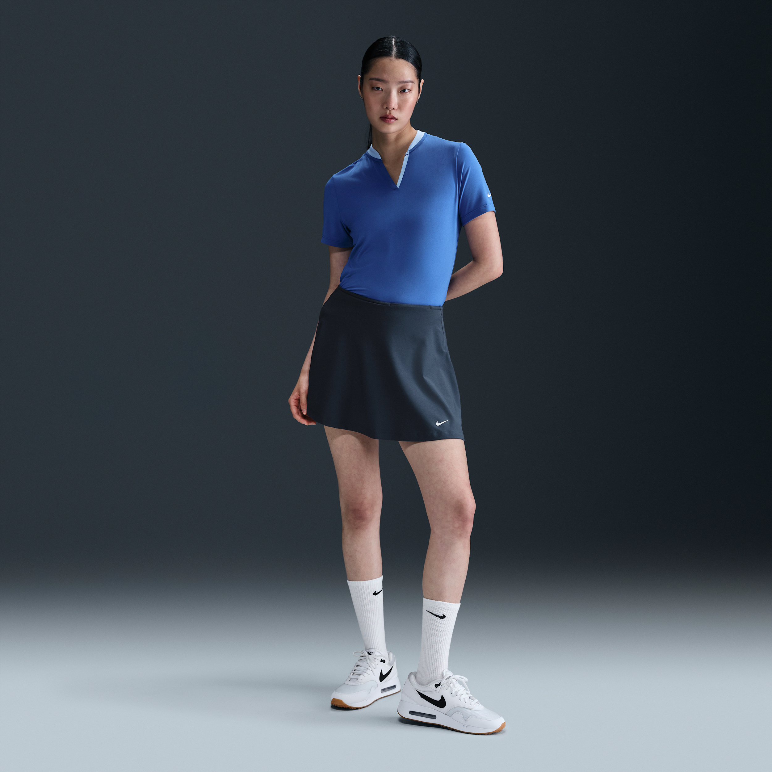 Nike Women's Tour Dri-fit Flouncy Golf Skirt In Blue