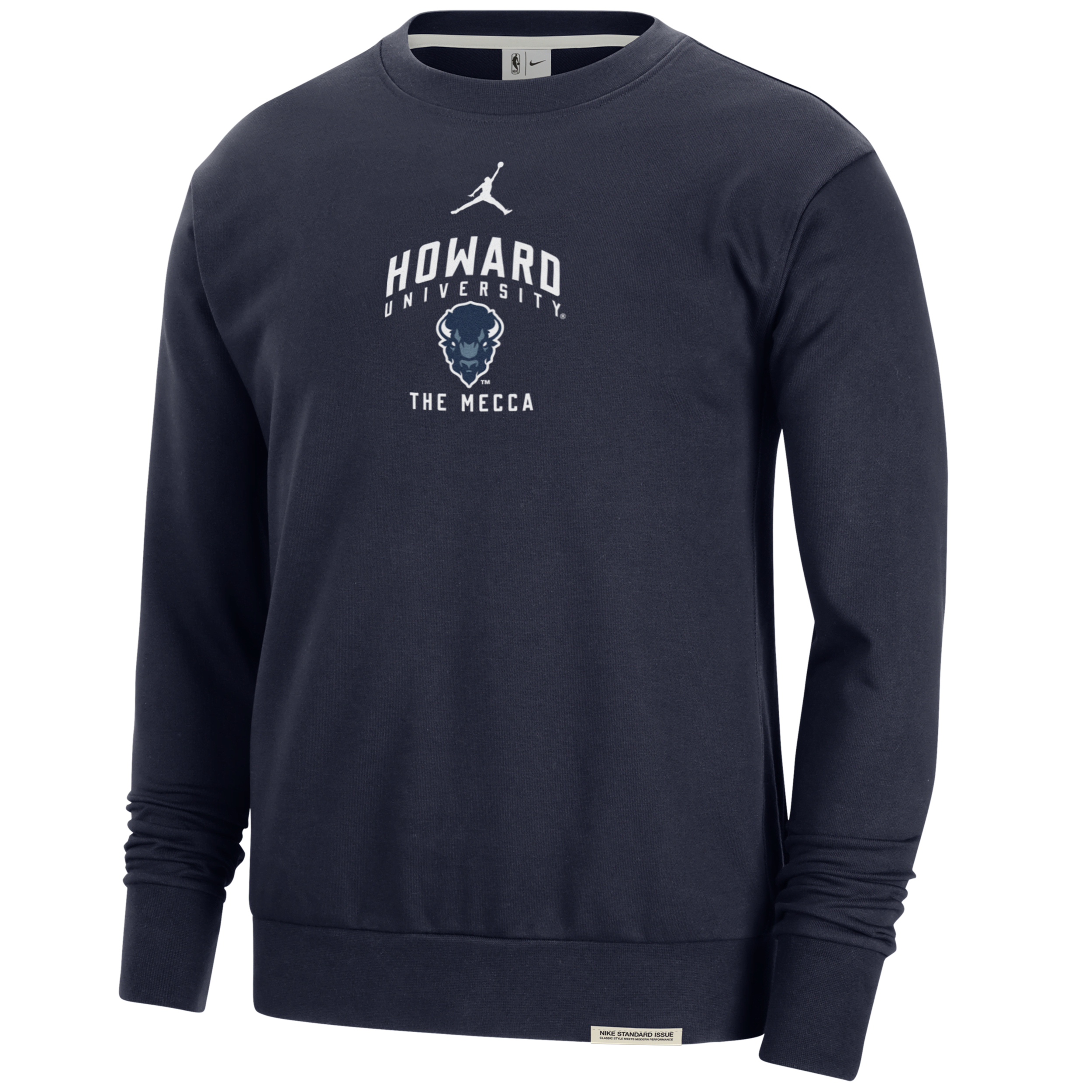 Nike Men's Howard Standard Issue  College Fleece Crew-neck Sweatshirt In Blue