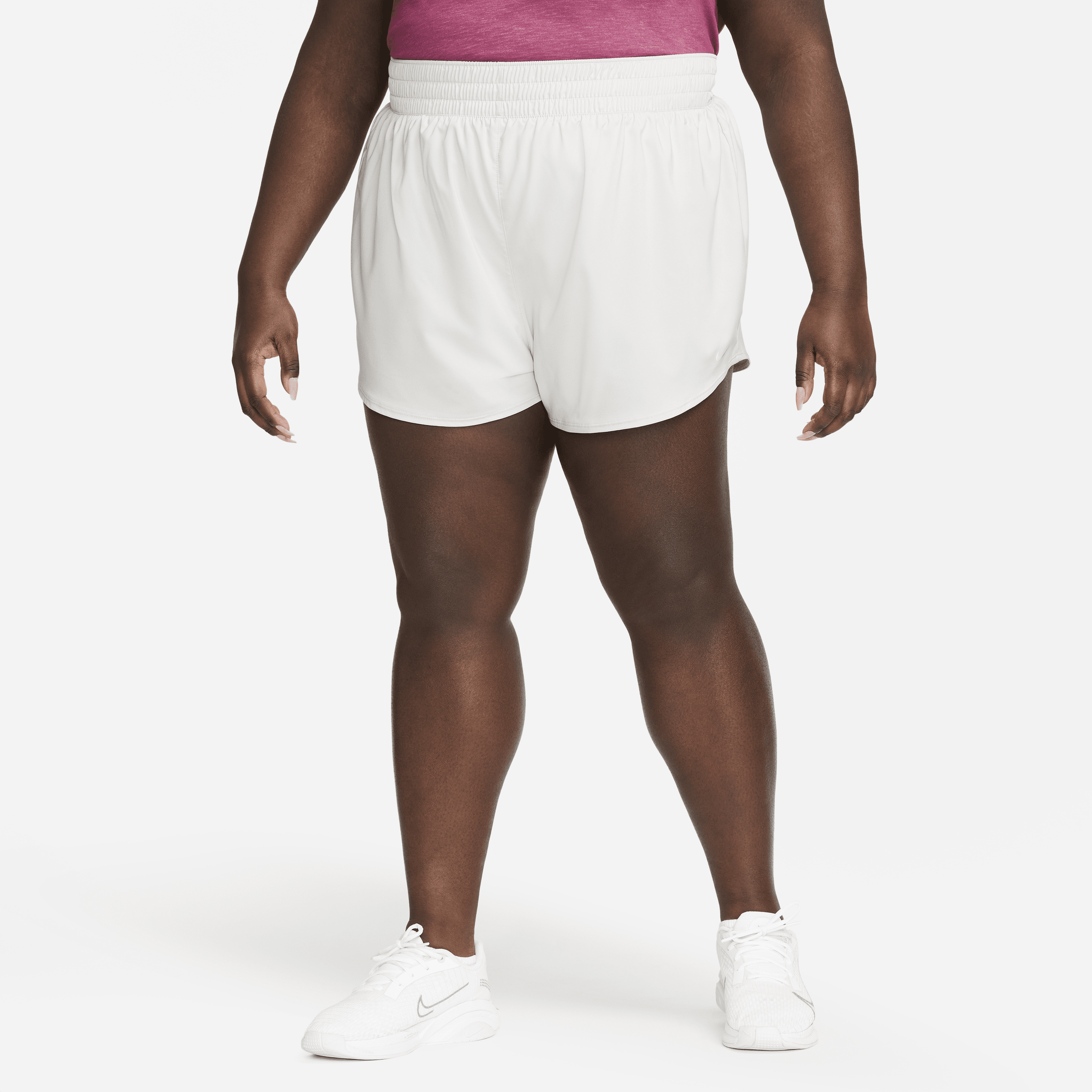 Nike Women's Dri-fit One High-waisted 3" Brief-lined Shorts (plus Size) In Grey