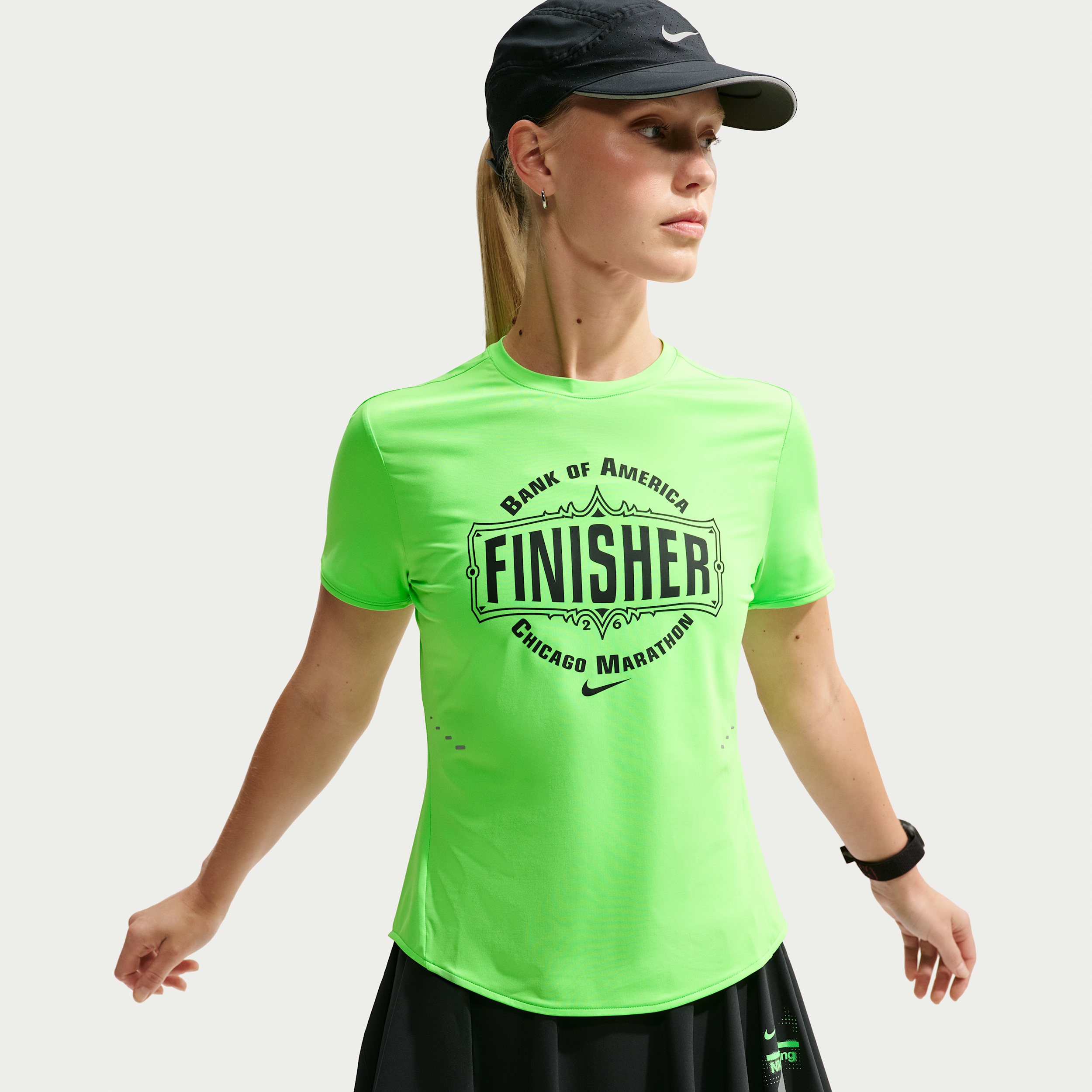Nike Women's Swift Short-Sleeve Running Top in Green | IO8730-398
