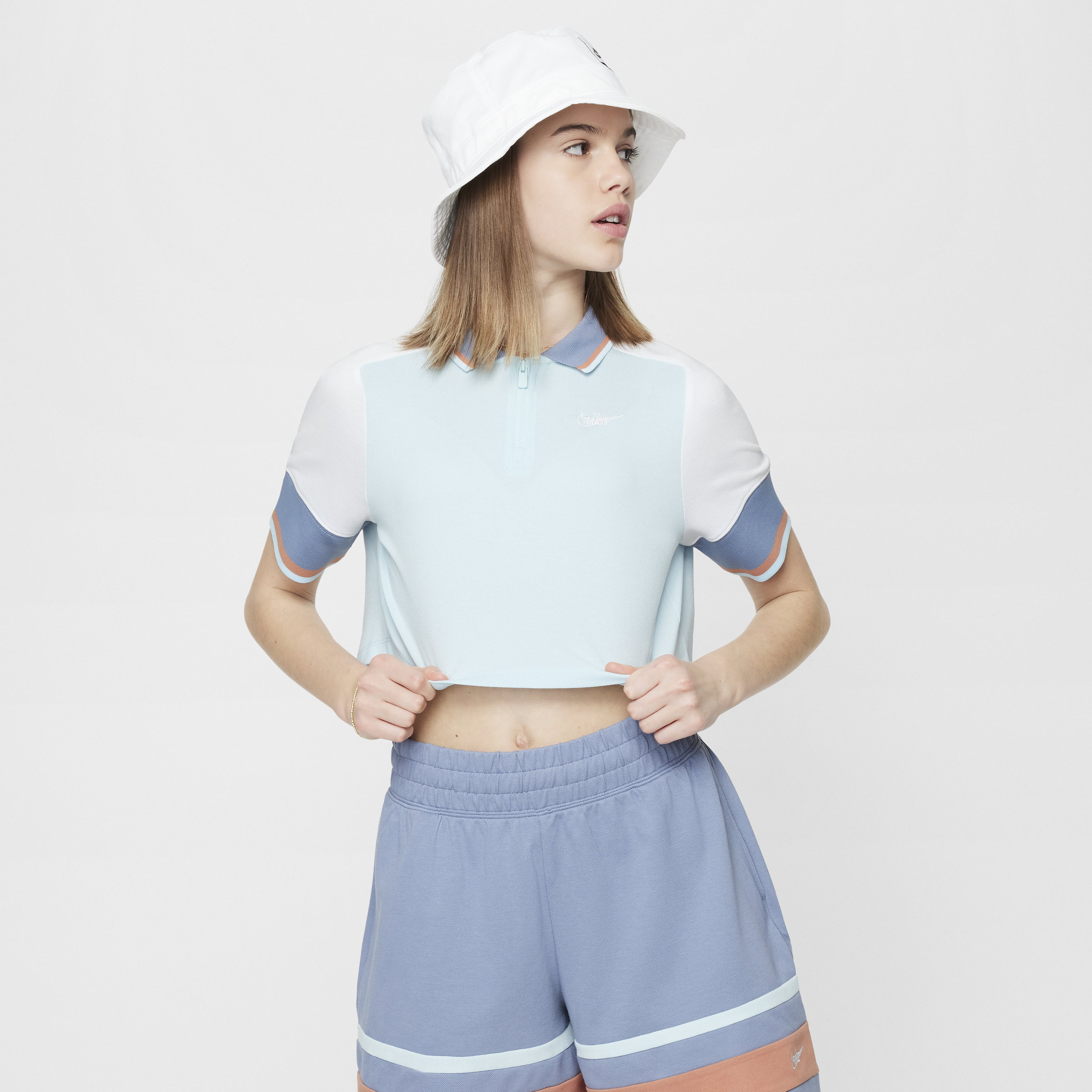 Shop Nike Women's  Sportswear Girls' Crop Top In Blue