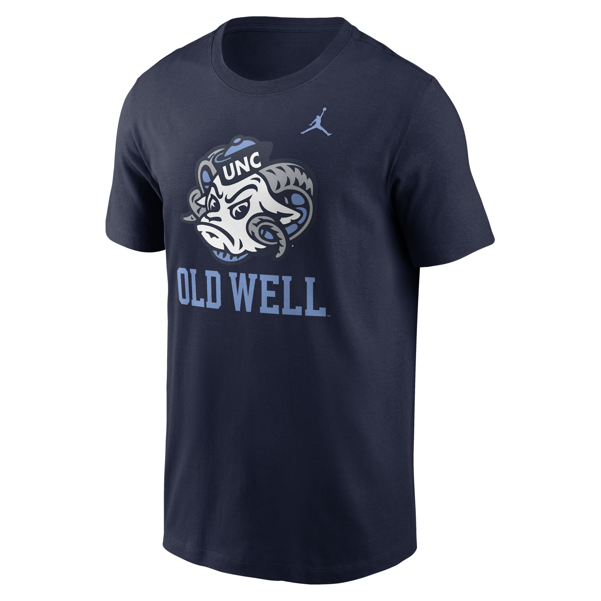 Men's North Carolina Primetime Logo Mantra Jordan College T-Shirt in Blue | N19941SNCN-BX7