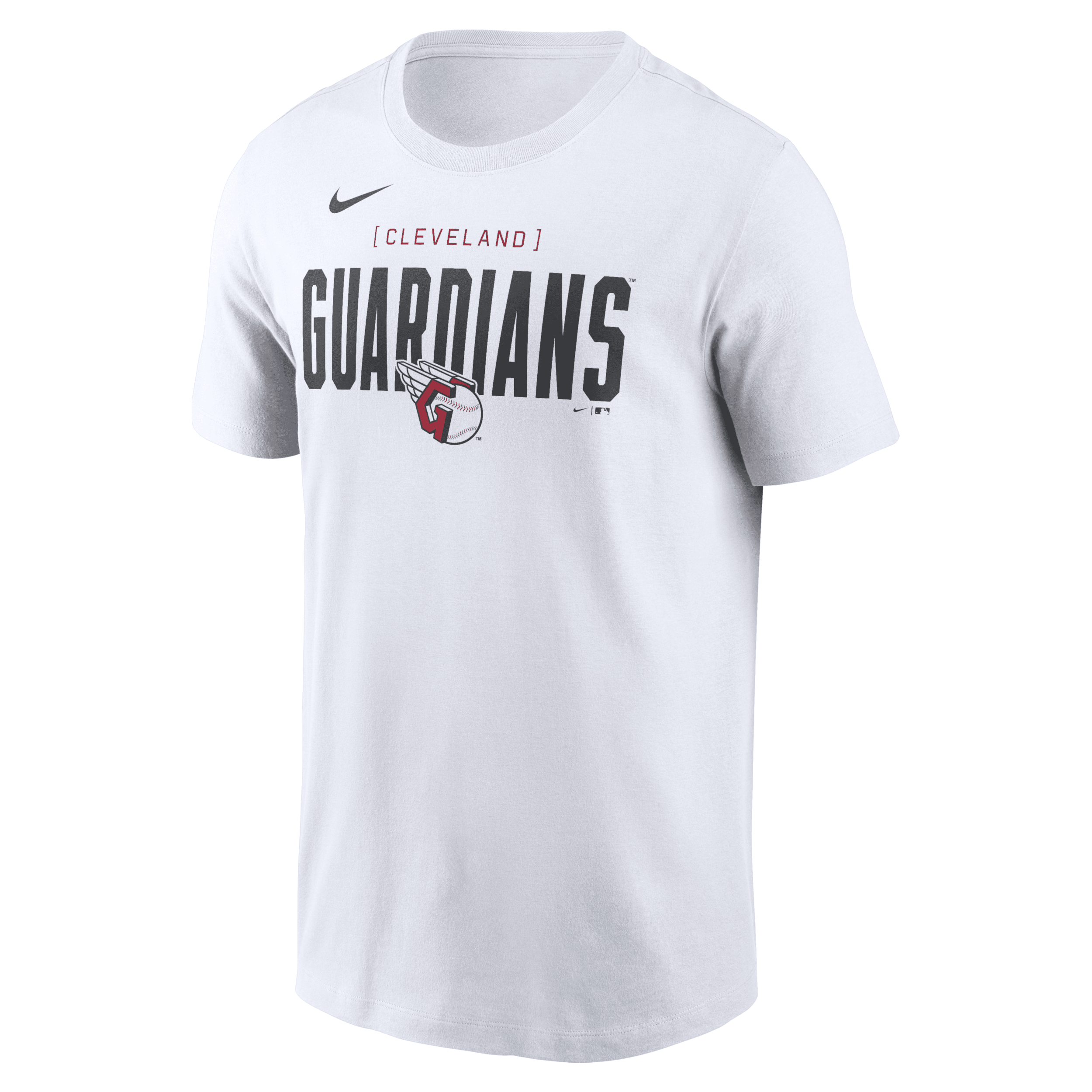 Nike Cleveland Guardians Home Team Bracket  Men's Mlb T-shirt In White