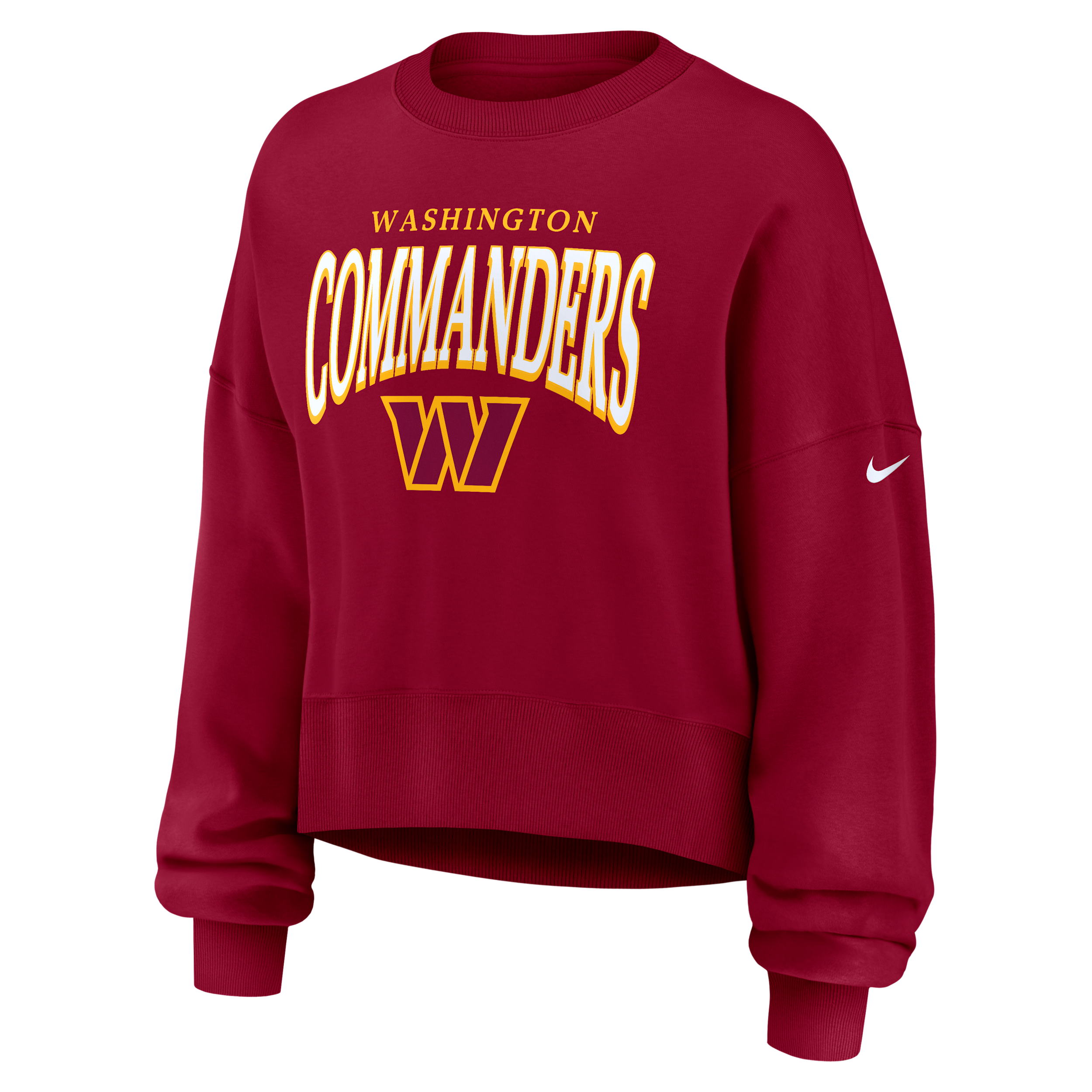 Washington Commanders Rewind Phoenix Nike Women's NFL Oversized Pullover Crew in Red | 01D767P9E-NYG