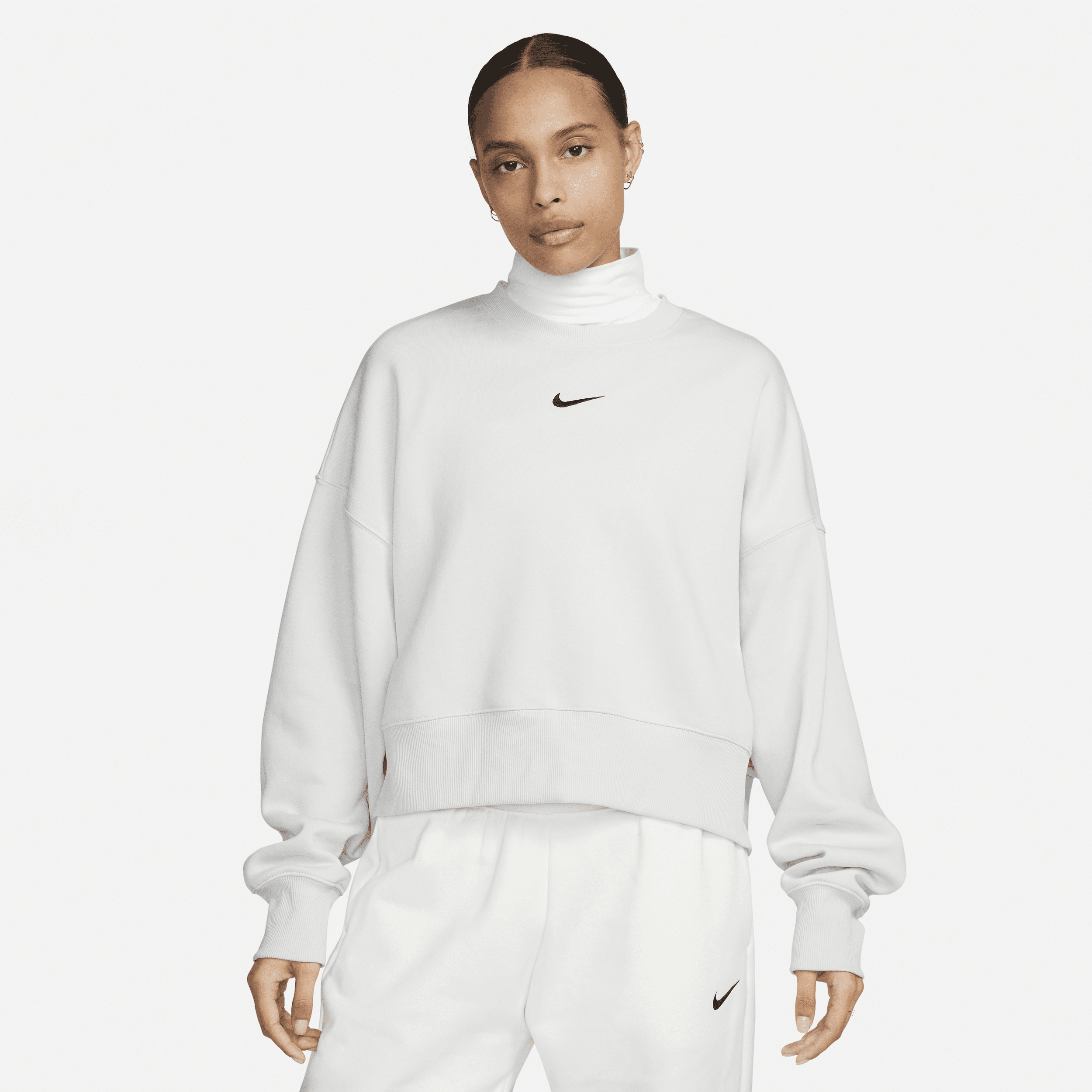 Nike Women's  Sportswear Phoenix Fleece Over-oversized Crewneck Sweatshirt In Grey