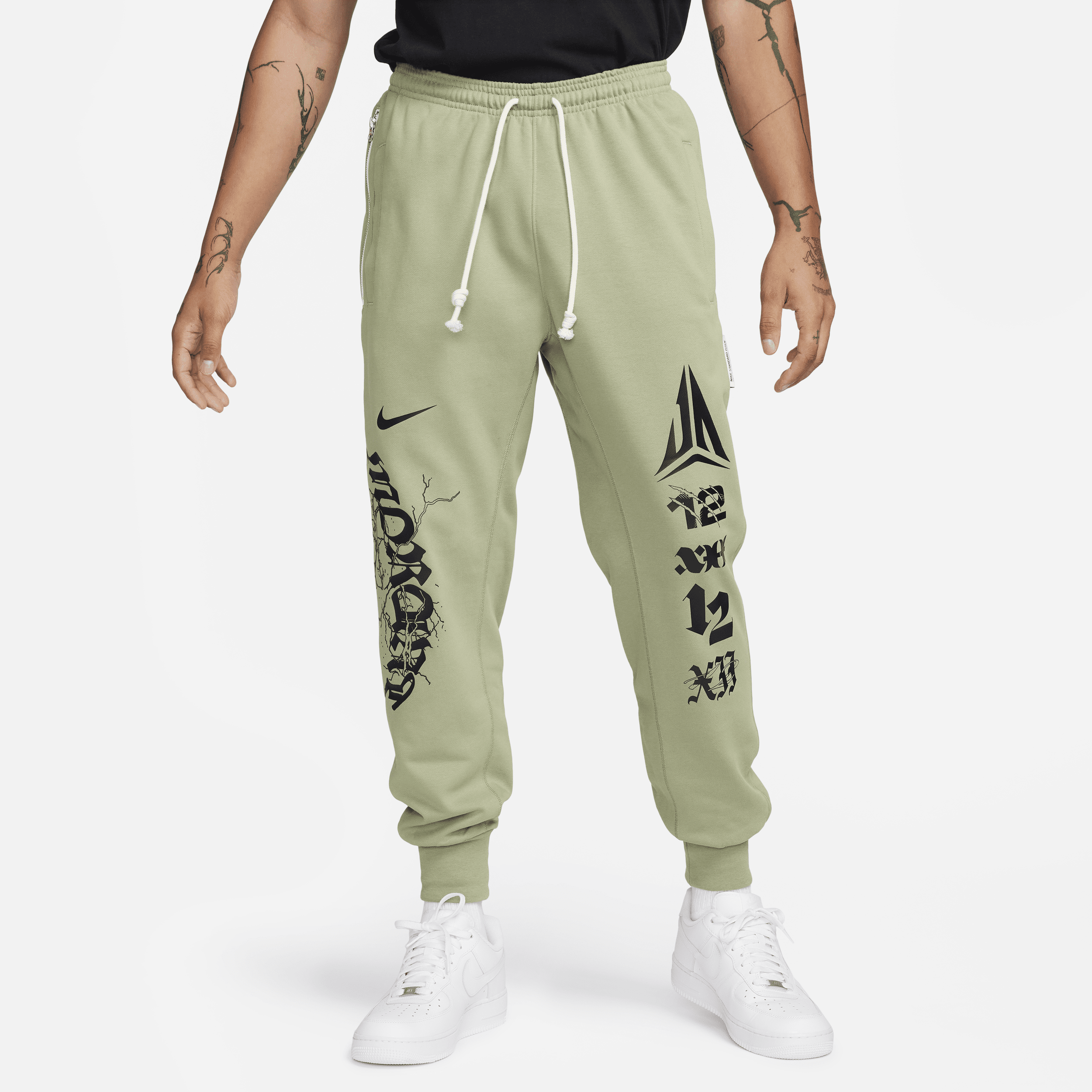 Nike Men's Ja Standard Issue Dri-fit Jogger Basketball Pants In Oil Green/black