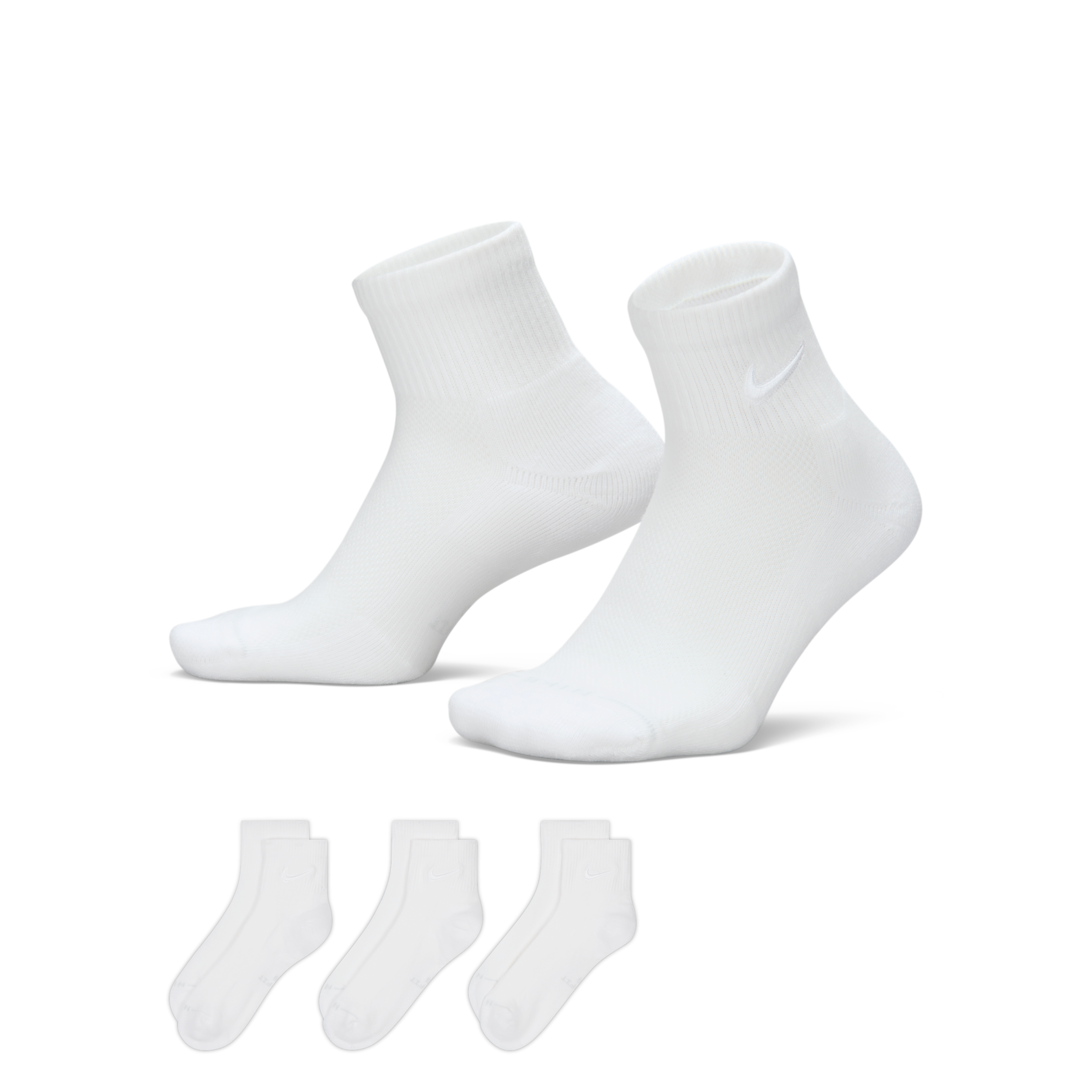 Nike Unisex Everyday Elevated Ankle Socks (3 Pairs) in Multicolor | IH8607-906
