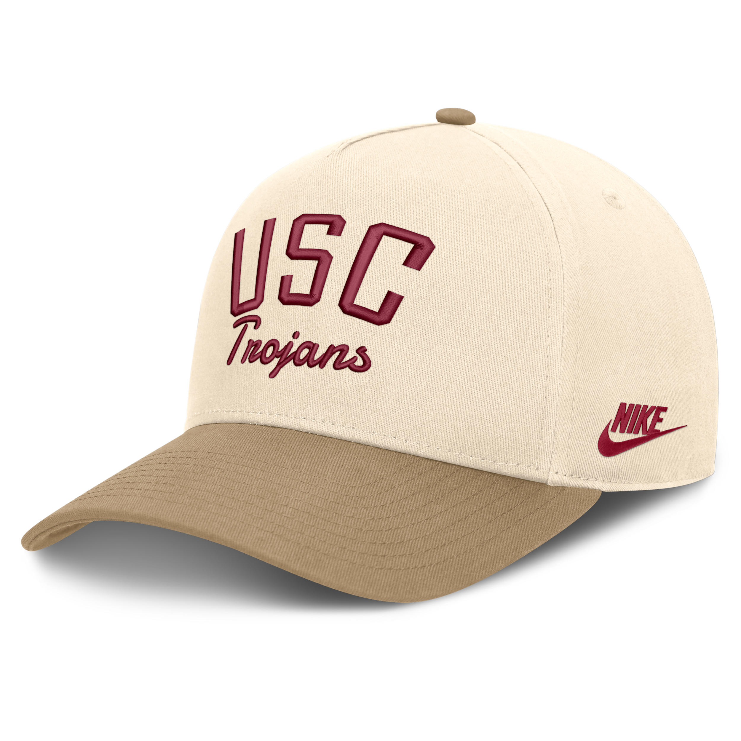 Nike Usc Legacy Rise Unisex College A-frame Adjustable Hat In Brown