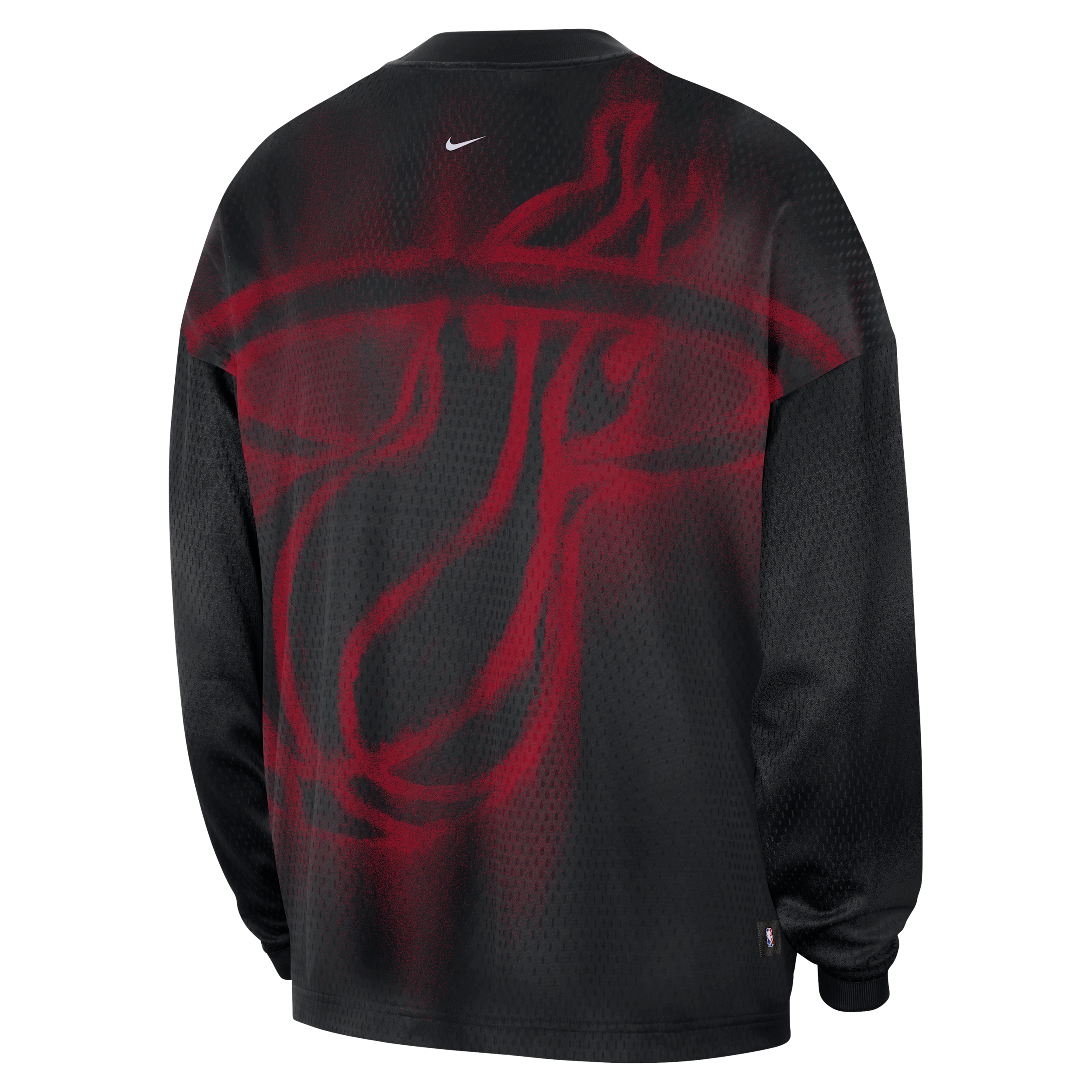 Nike Men's Miami Heat Standard Issue Basketball Long-Sleeve Top in Black | II5788-010