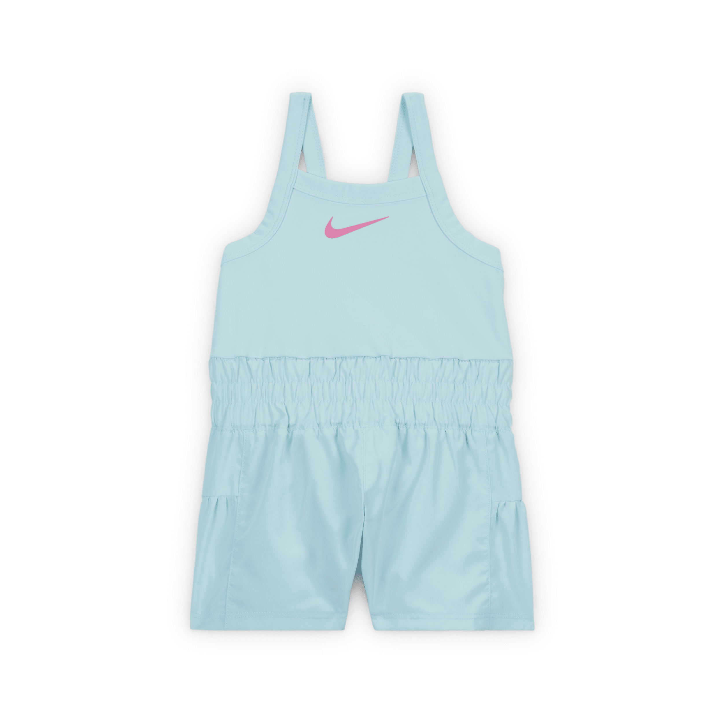 Nike Dri-fit Sunny Swoosh Baby (12-24m) Runsie Romper In Blue