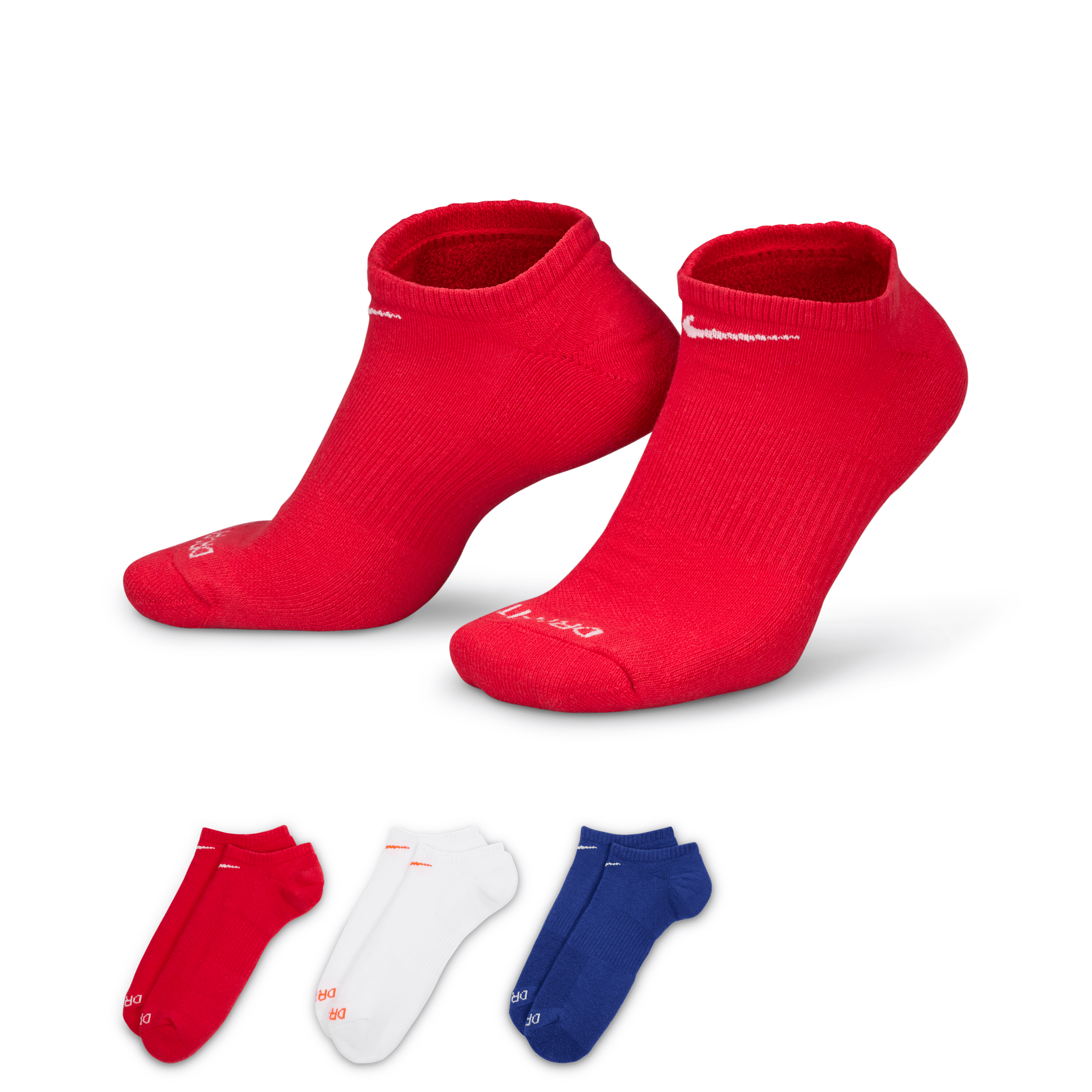 Nike Unisex Everyday Plus Cushion Training No-show Socks (3 Pairs) In Multicolor