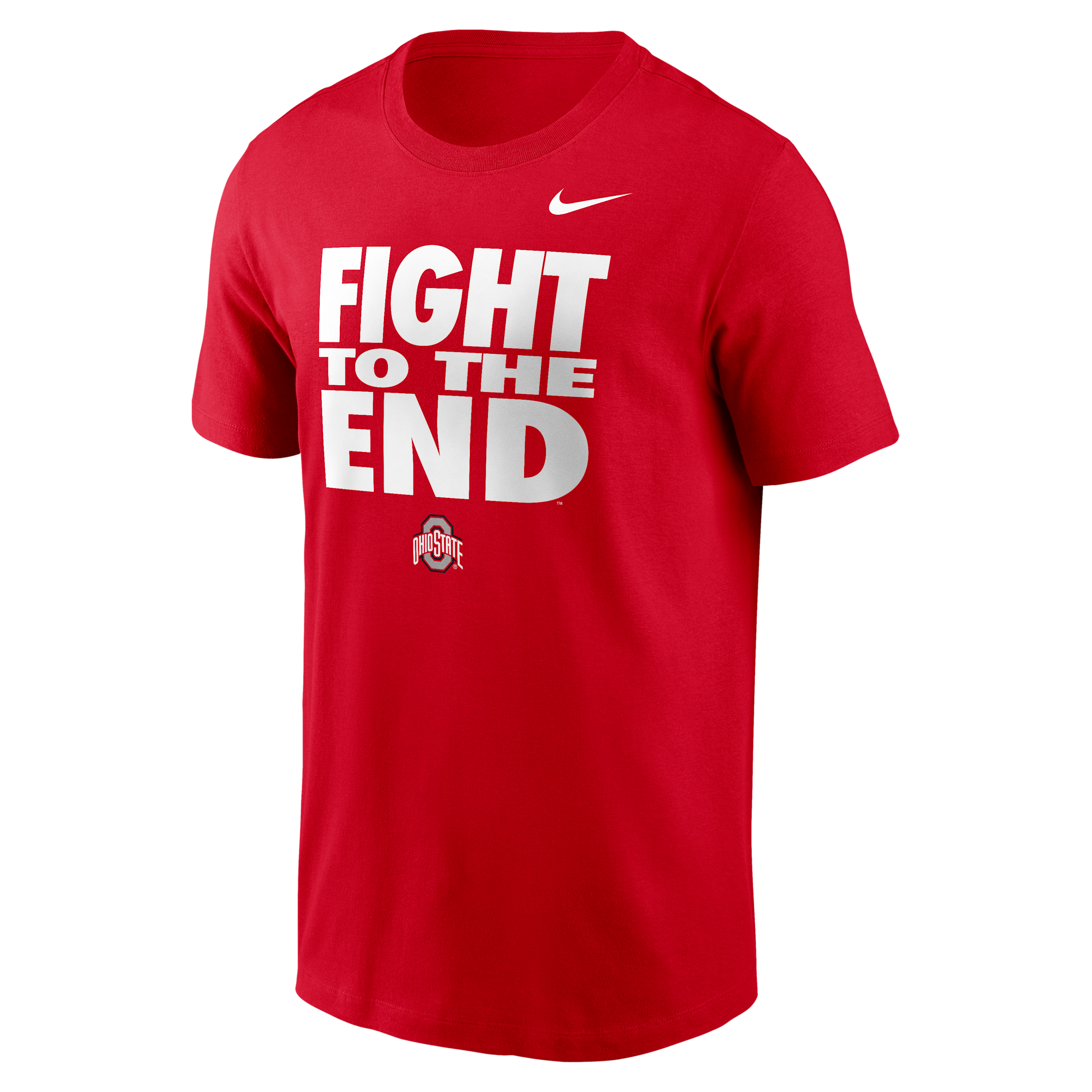Ohio State Sideline Slogan Nike Men's Dri-FIT College Long-Sleeve T-Shirt in Red | 02ET65NOH-H2B