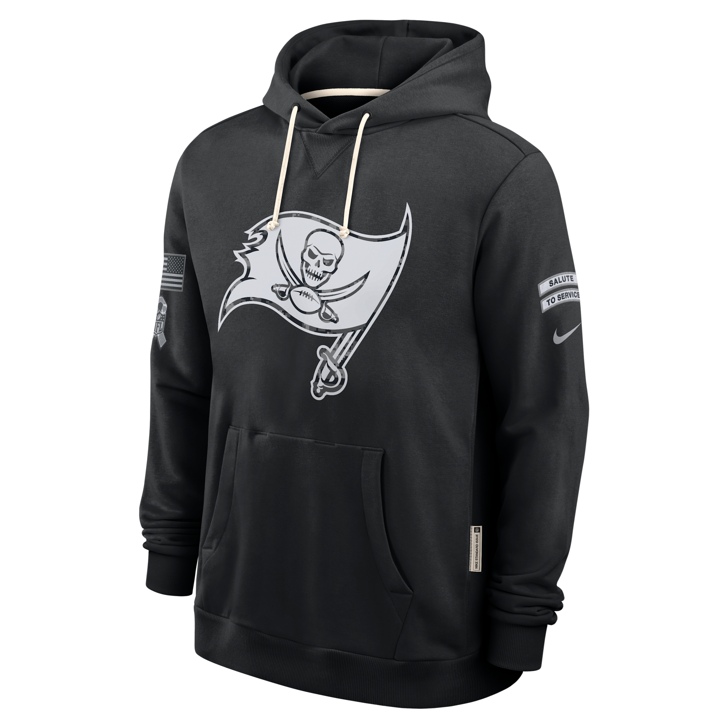 Tampa Bay Buccaneers Salute to Service Sideline Nike Men's Dri-FIT NFL Pullover Hoodie in Black | 03AZ00AA2V-CYB