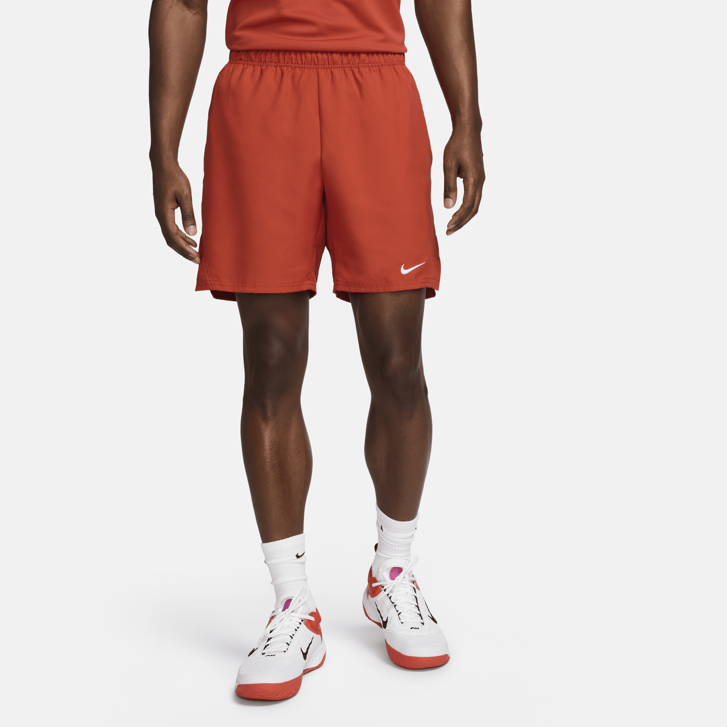 Shop Nike Men's Court Victory Dri-fit 7" Tennis Shorts In Orange