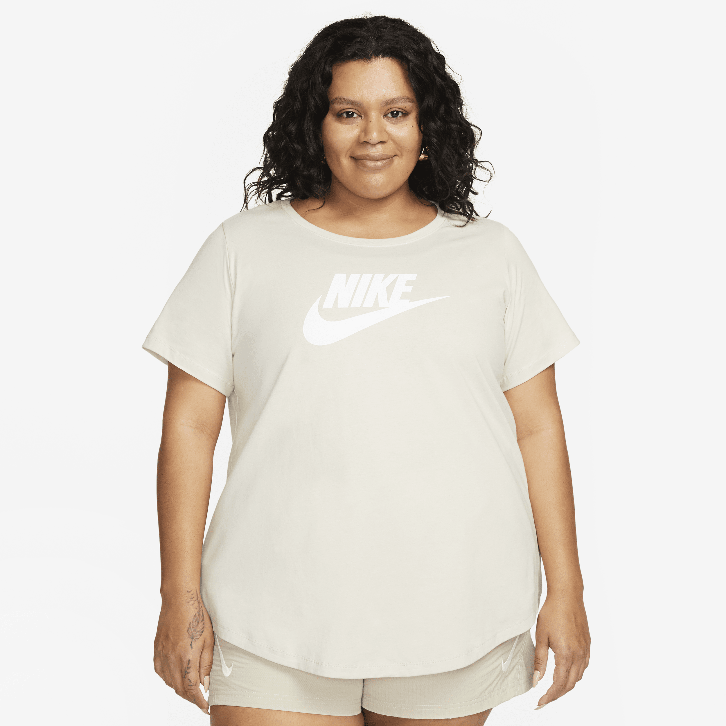 Nike Women's  Sportswear Essentials Logo T-shirt (plus Size) In Brown