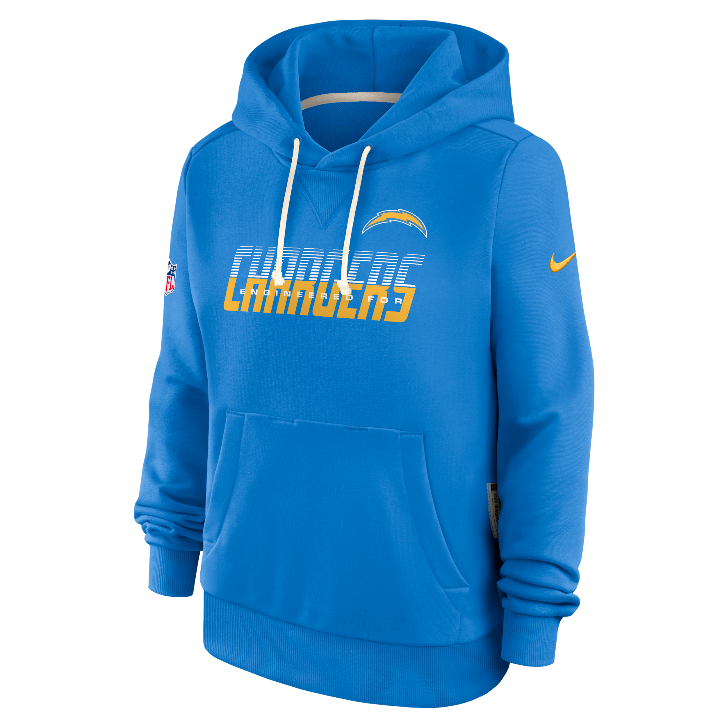 Los Angeles Chargers Sideline Standard Issue Nike Women's Dri-FIT NFL Pullover Hoodie in Blue | 03C348Y97-SX8