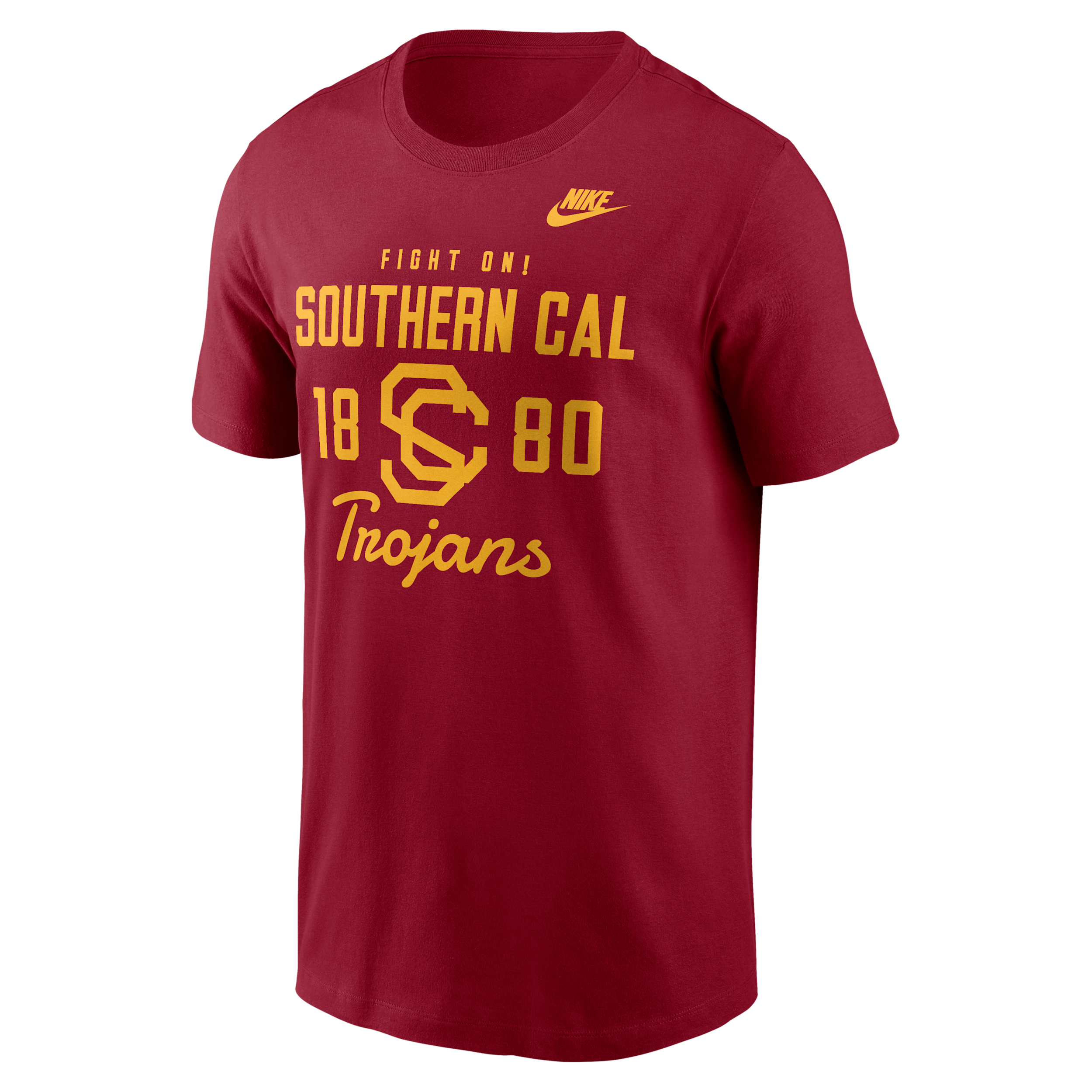 Nike Men's Cardinal Usc Trojans Legacy Stacked Established T-Shirt - Cardinal