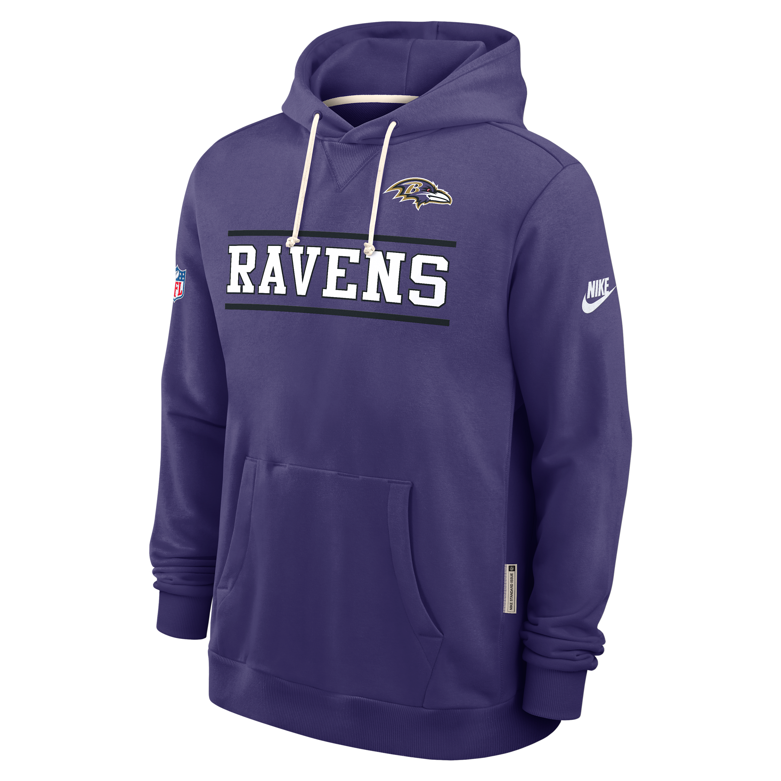Baltimore Ravens Alt Standard Issue Nike Men's Dri-FIT NFL Pullover Hoodie in Purple | 03AZ52M8G-PT1
