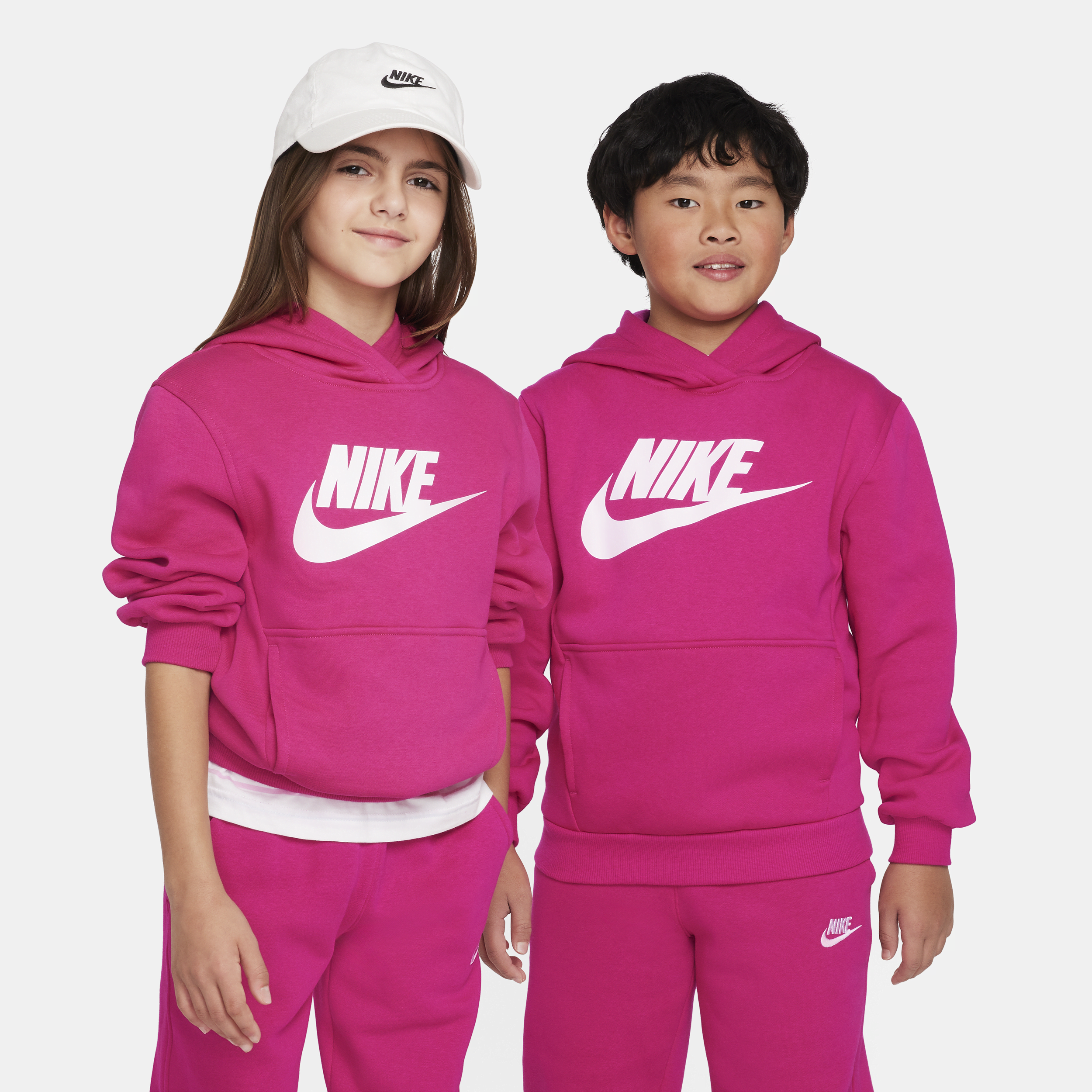 Nike Sportswear Club Fleece Big Kids' Hoodie In Pink