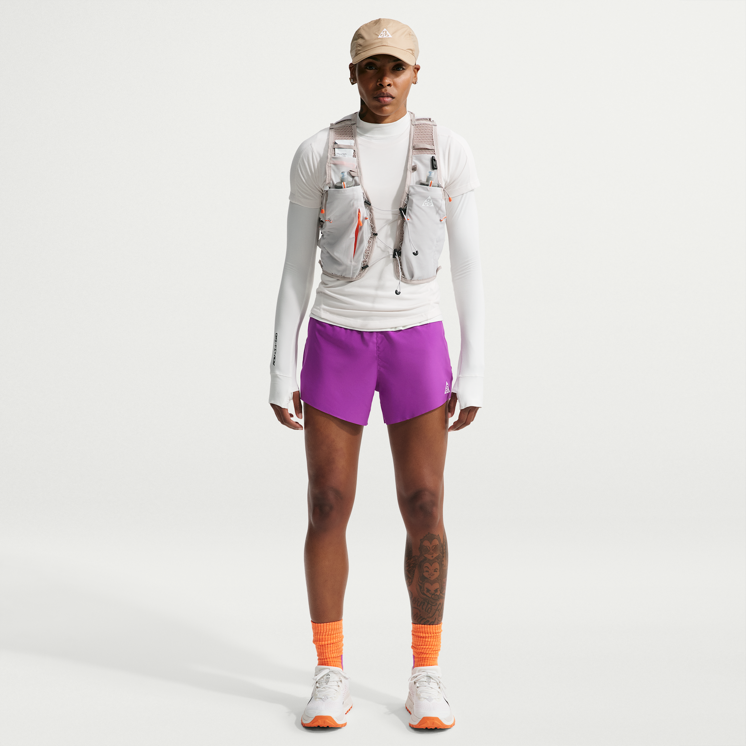 Women's Nike ACG Dri-FIT 4" Brief-Lined Trail Running Shorts in Purple | IO9649-505