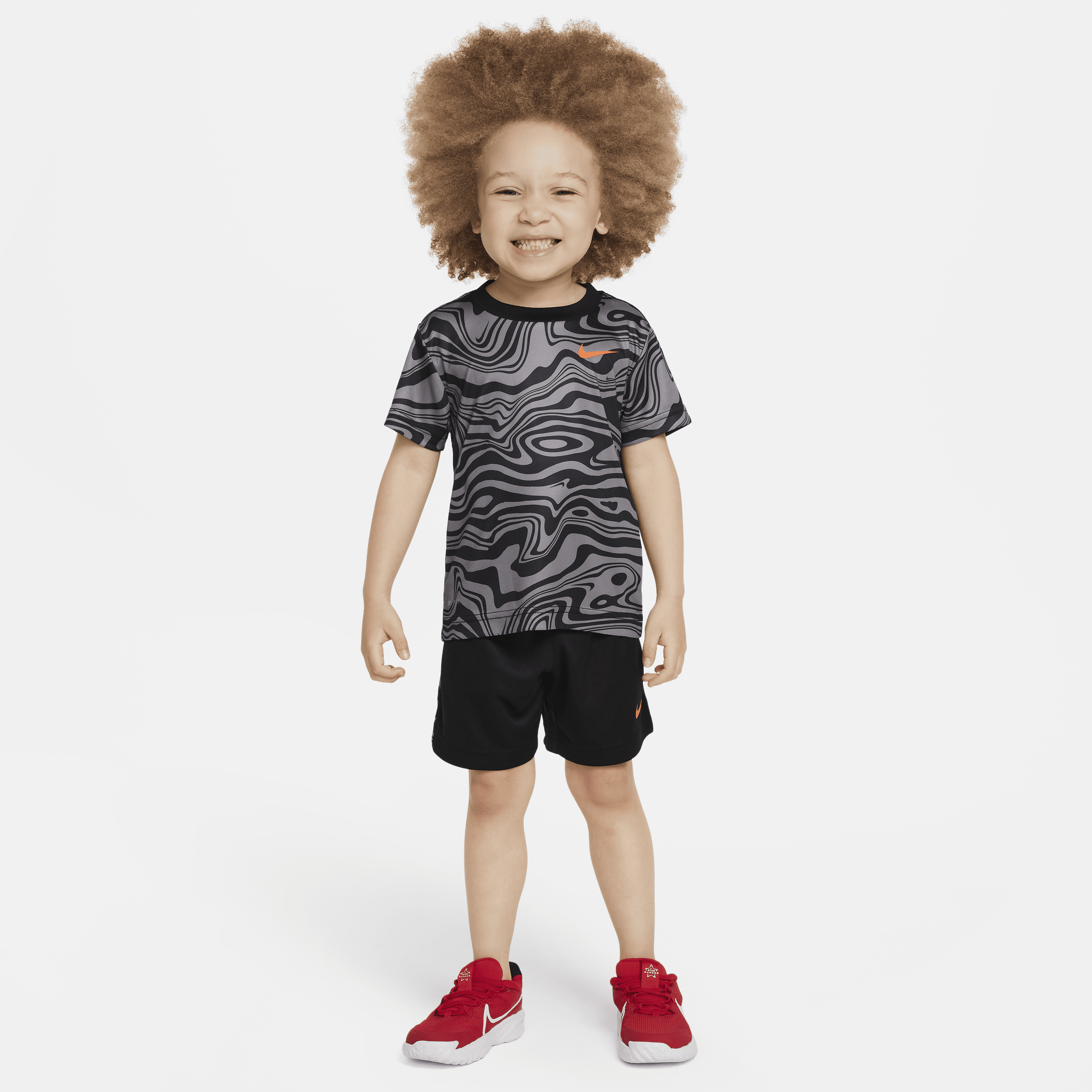 Nike Babies' Sportswear Paint Your Future Dri-fit Toddler Shorts Set In Black