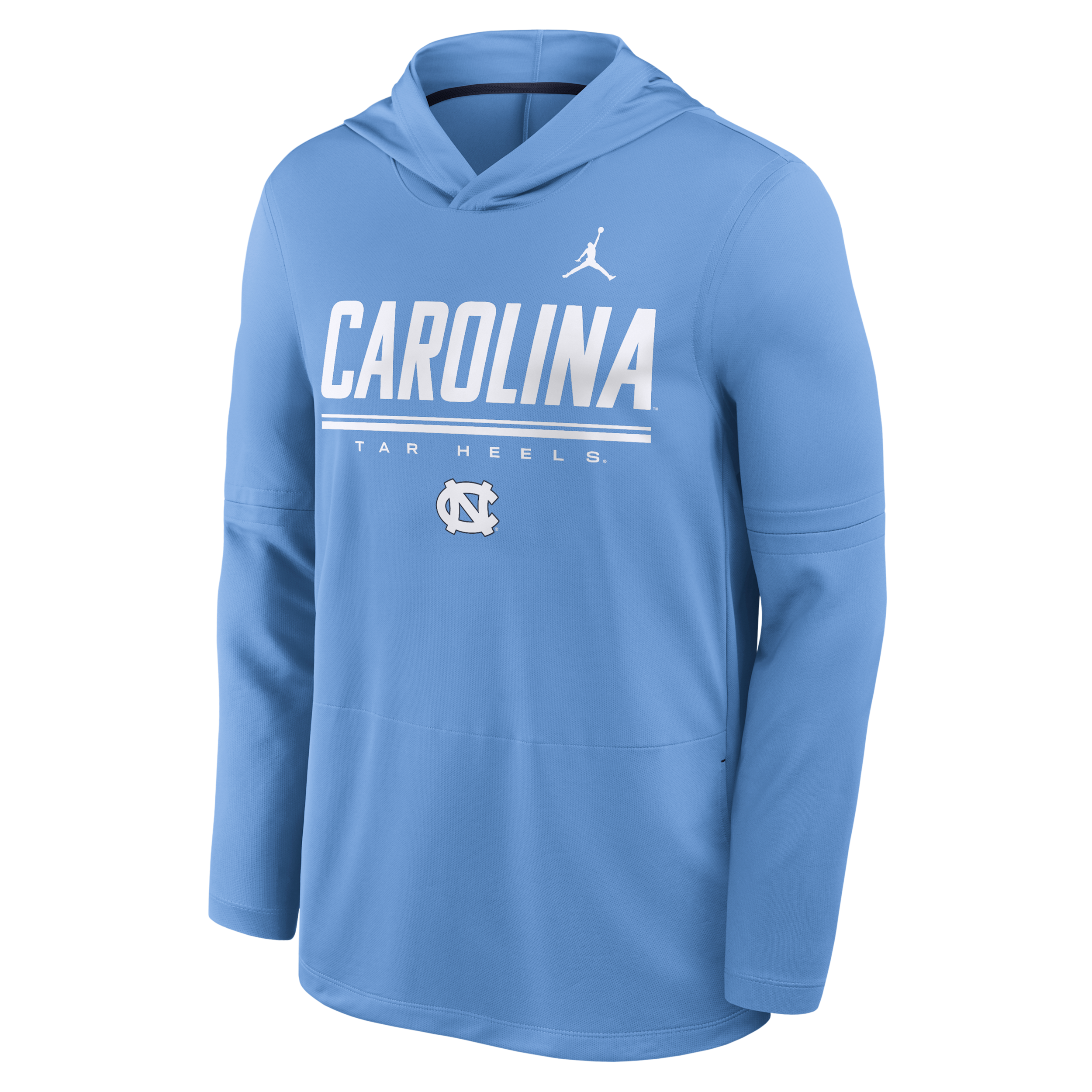 Jordan Men's Carolina Blue North Carolina Tar Heels 2026 Sideline Lightweight Long Sleeve Hooded Dri-fit T-Shirt - Carolina Blue