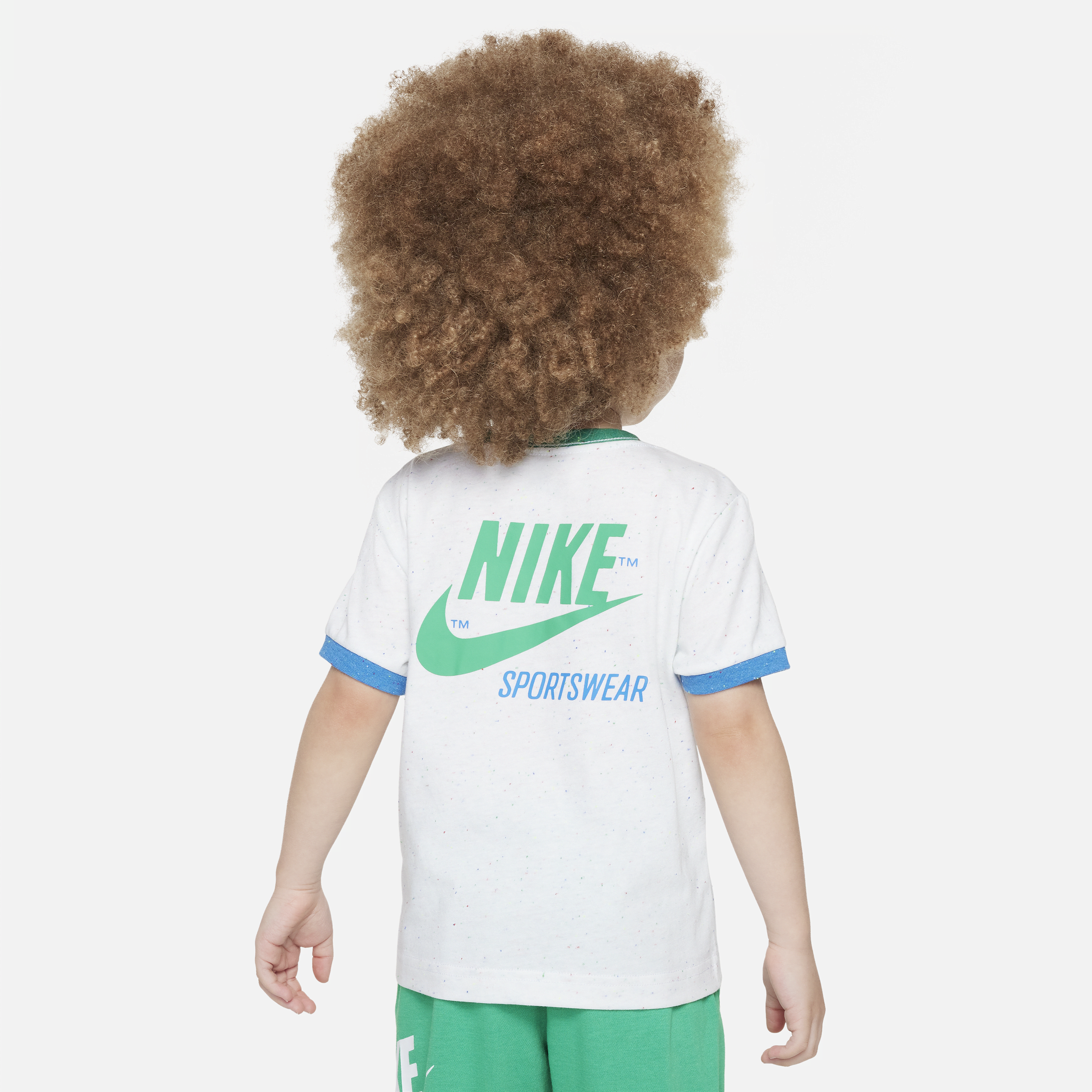Nike Babies' Sportswear Toddler Graphic Ringer T-shirt In White