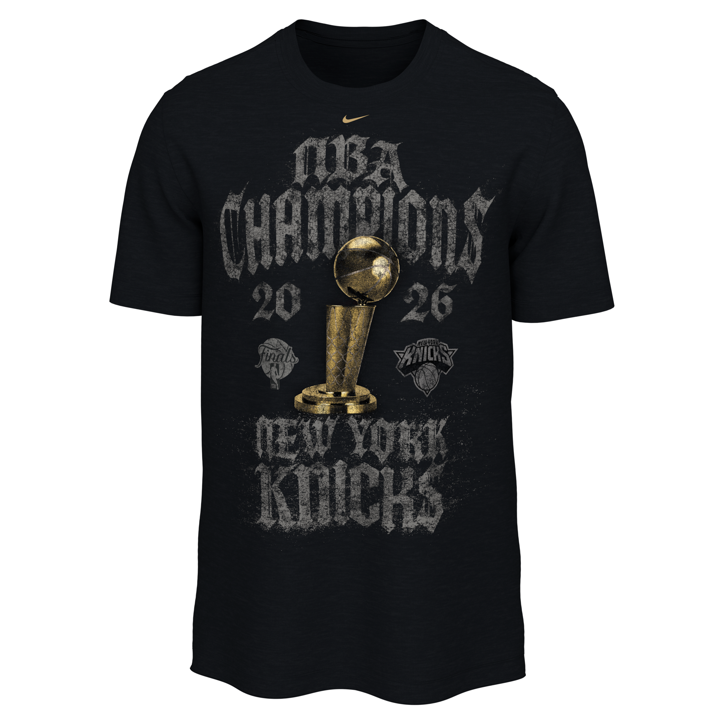 New York Knicks 2025-26 Champions Nike Men's Basketball T-Shirt in Black | JJ0597-010