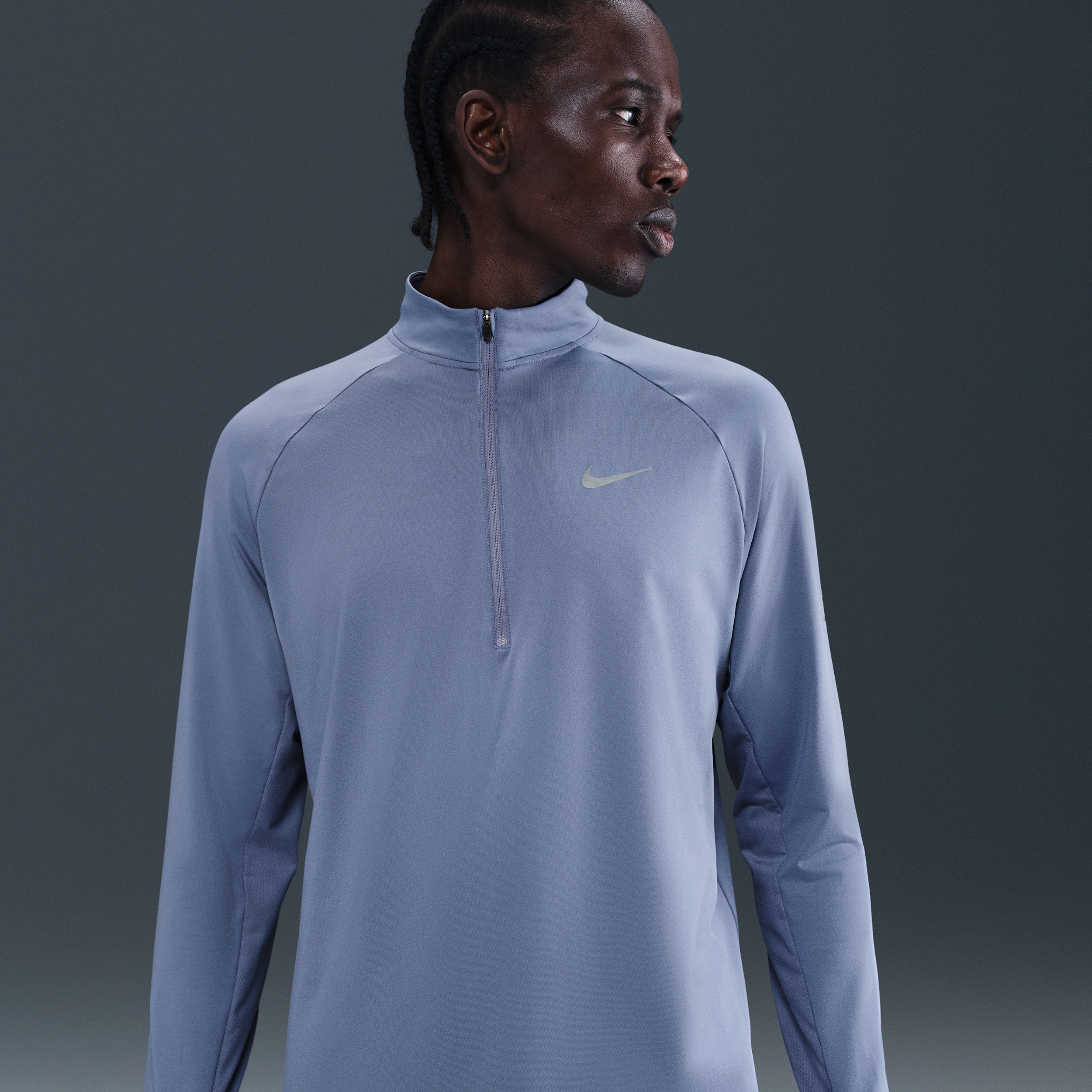 Nike Men's Stride Dri-fit 1/4-zip Running Top In Blue