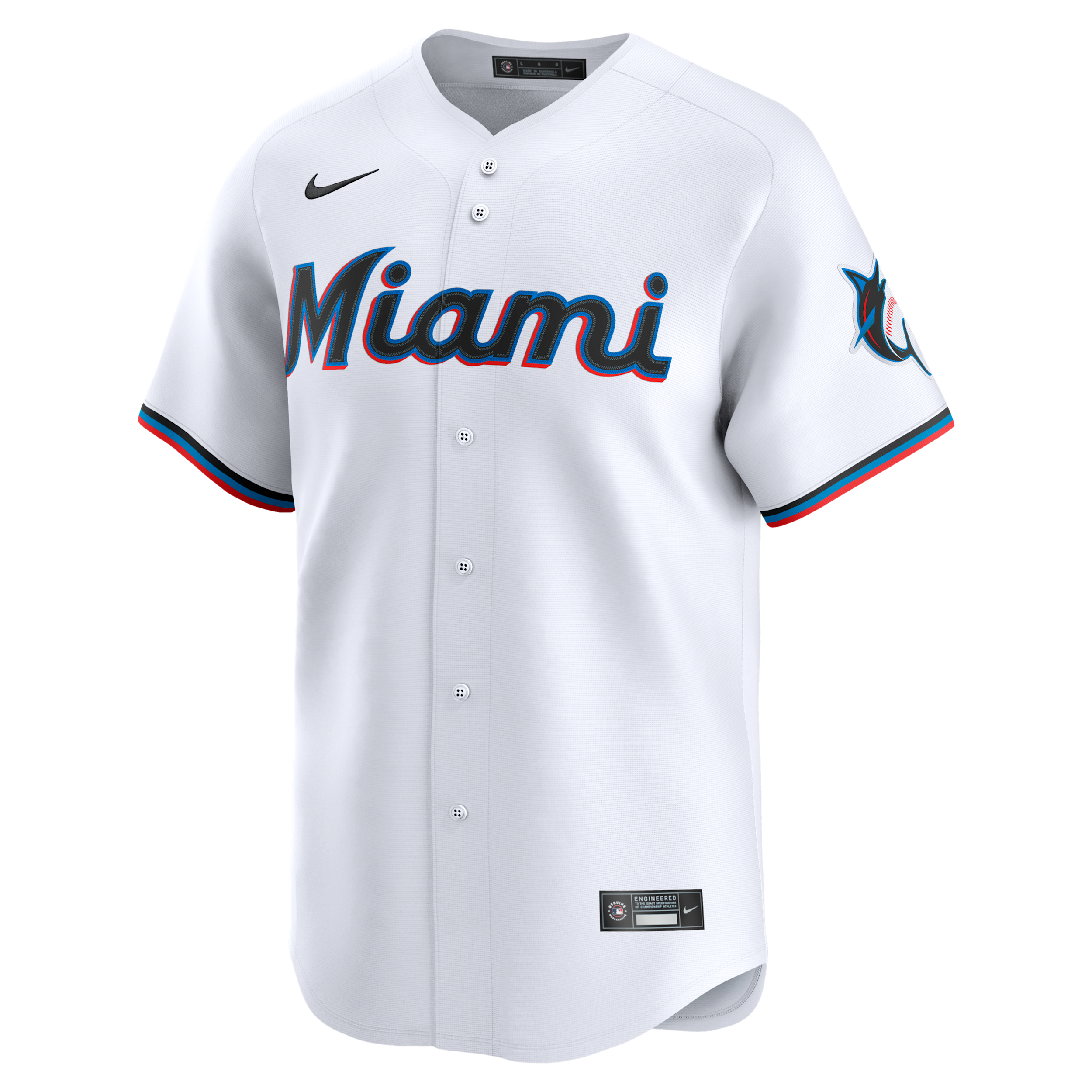 Miami Marlins Nike Men's Dri-FIT ADV MLB Limited Jersey in White | LM25MQHOMQM-1U2