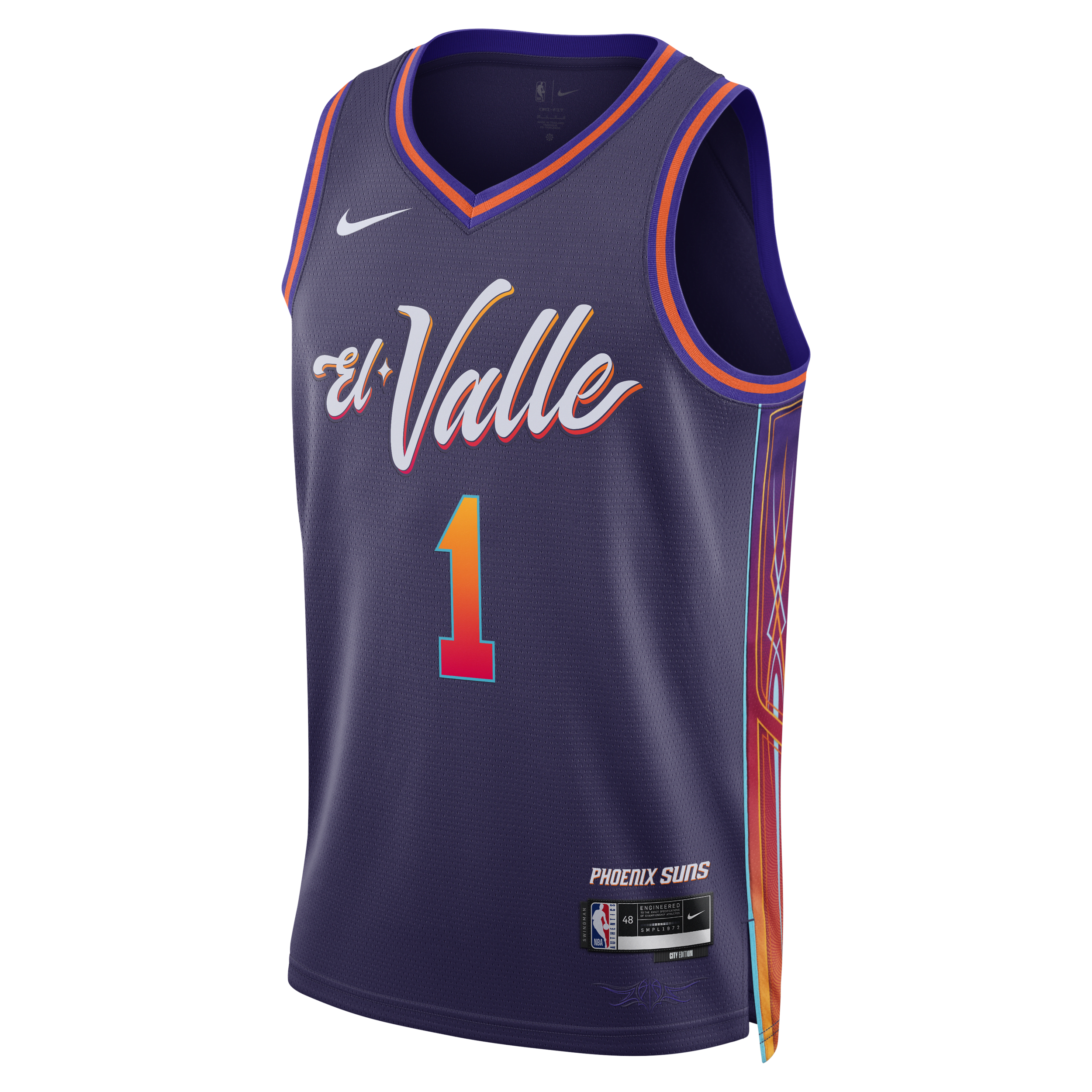 Nike Devin Booker Phoenix Suns City Edition 2023/24  Men's Dri-fit Nba Swingman Jersey In Purple