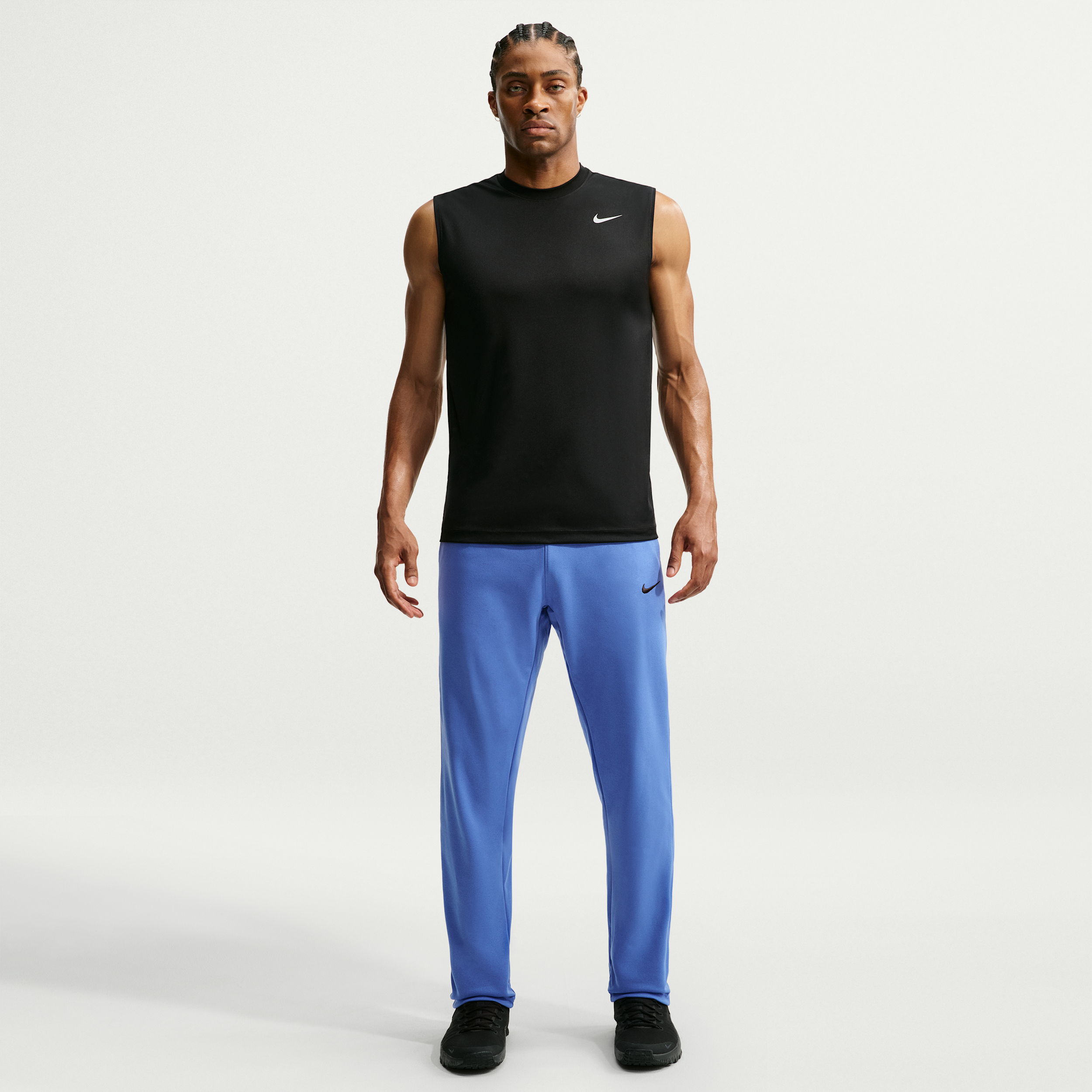 Men's Nike Therma Therma-FIT Open Hem Fitness Pants in Blue | DQ4856-411