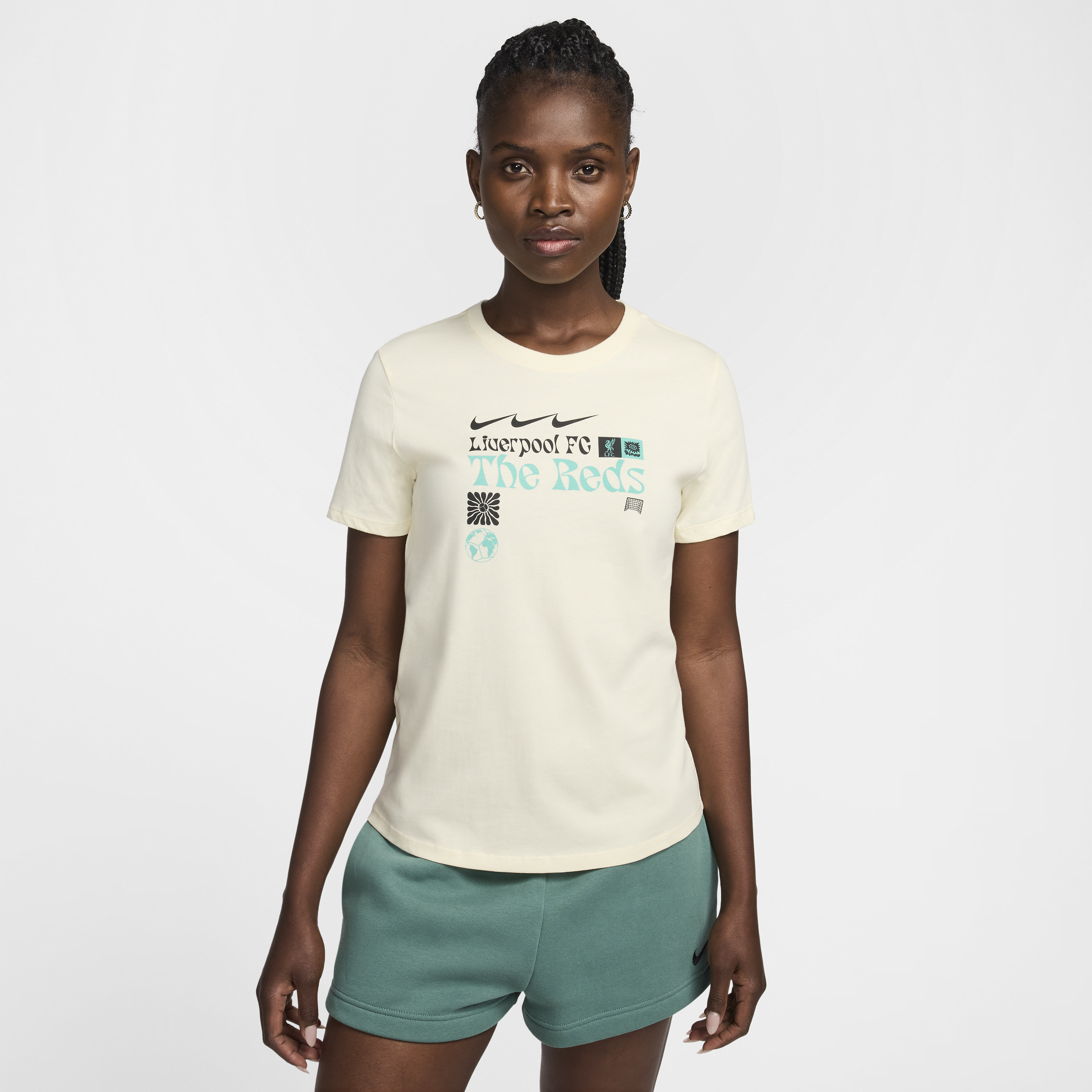 Shop Nike Liverpool Fc  Women's Soccer T-shirt In White