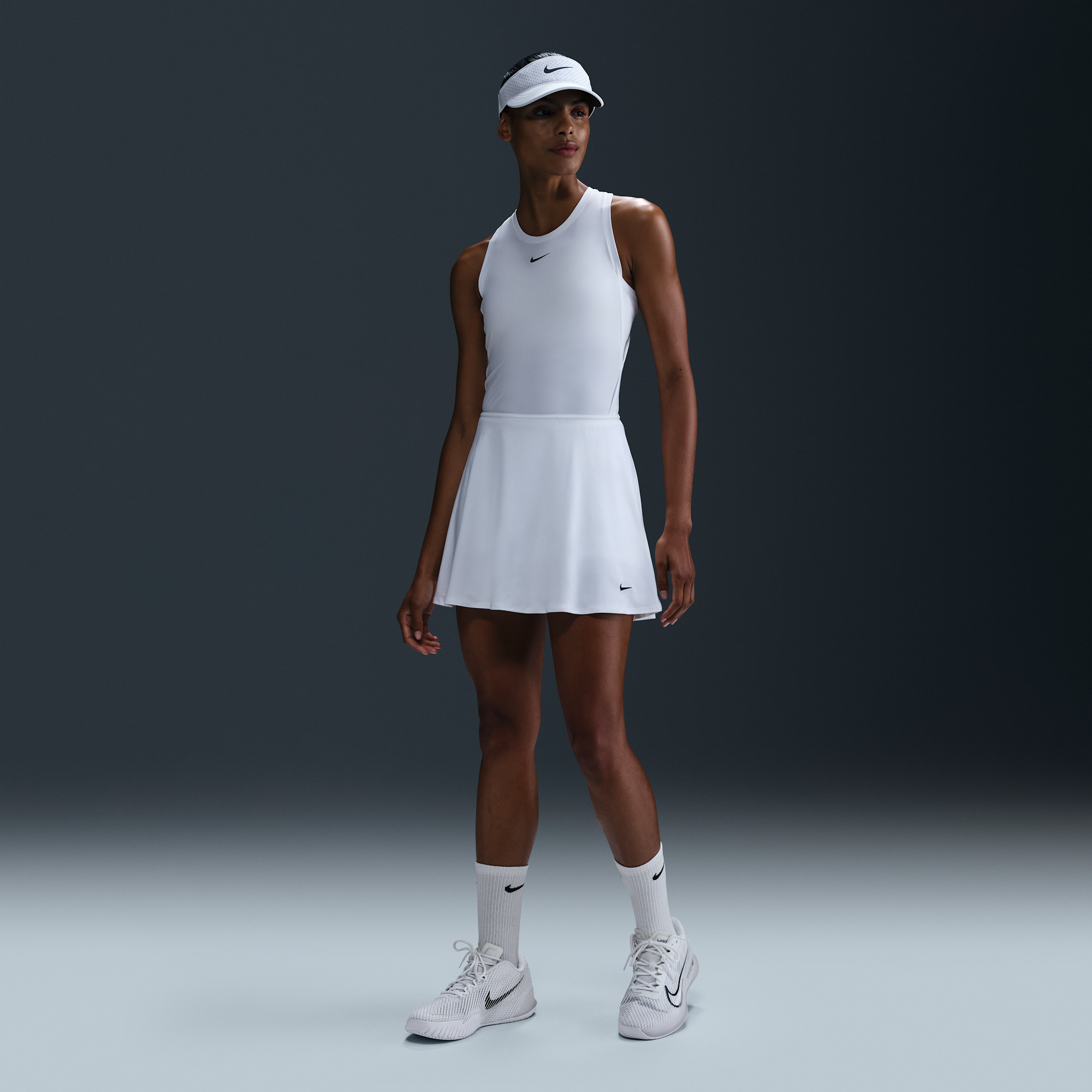 Nike Women's Victory Dri-fit Flouncy Tennis Skirt In White