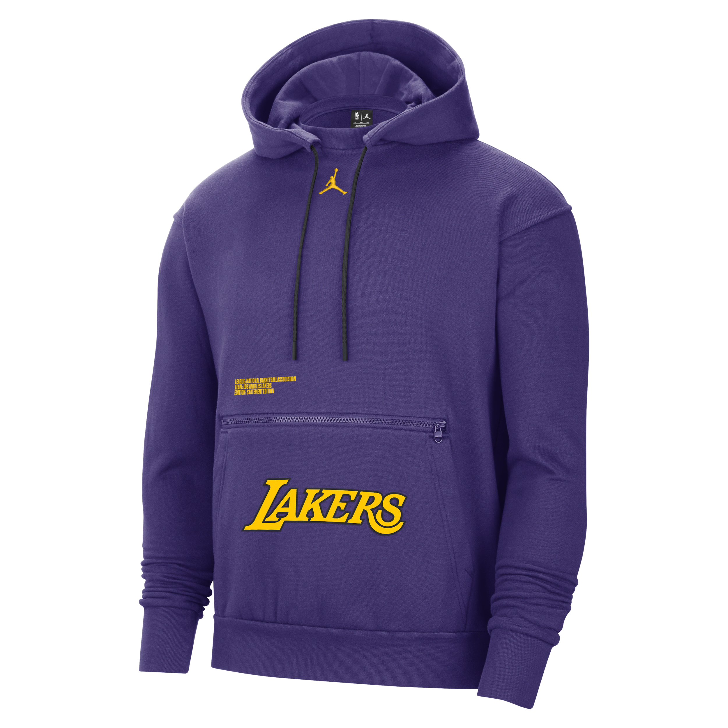 Jordan Men's Los Angeles Lakers Courtside Statement Edition  Nba Fleece Pullover Hoodie In Purple