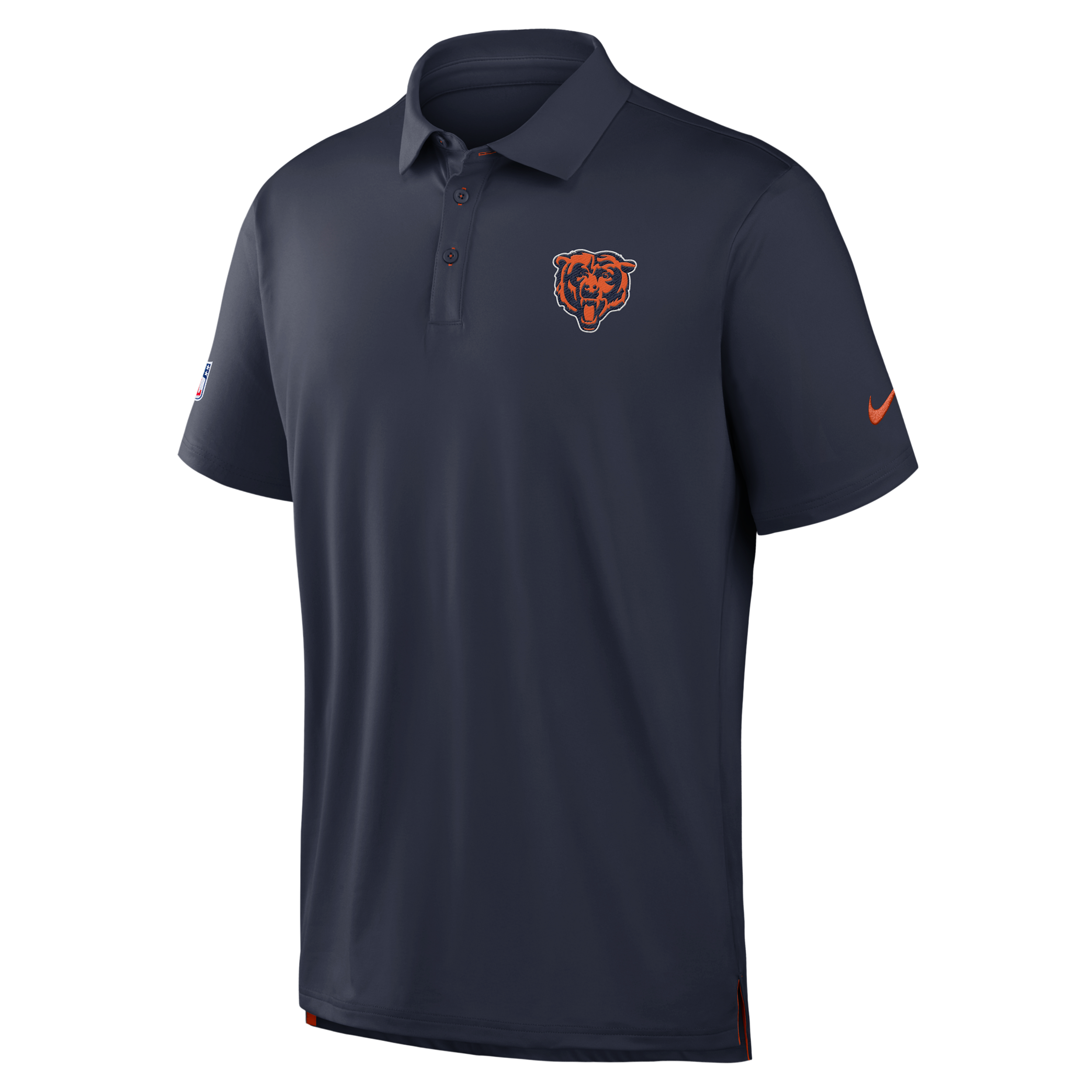 Men's Nike Navy Chicago Bears Sideline Powerful Blocking Dri-FIT Tour Polo