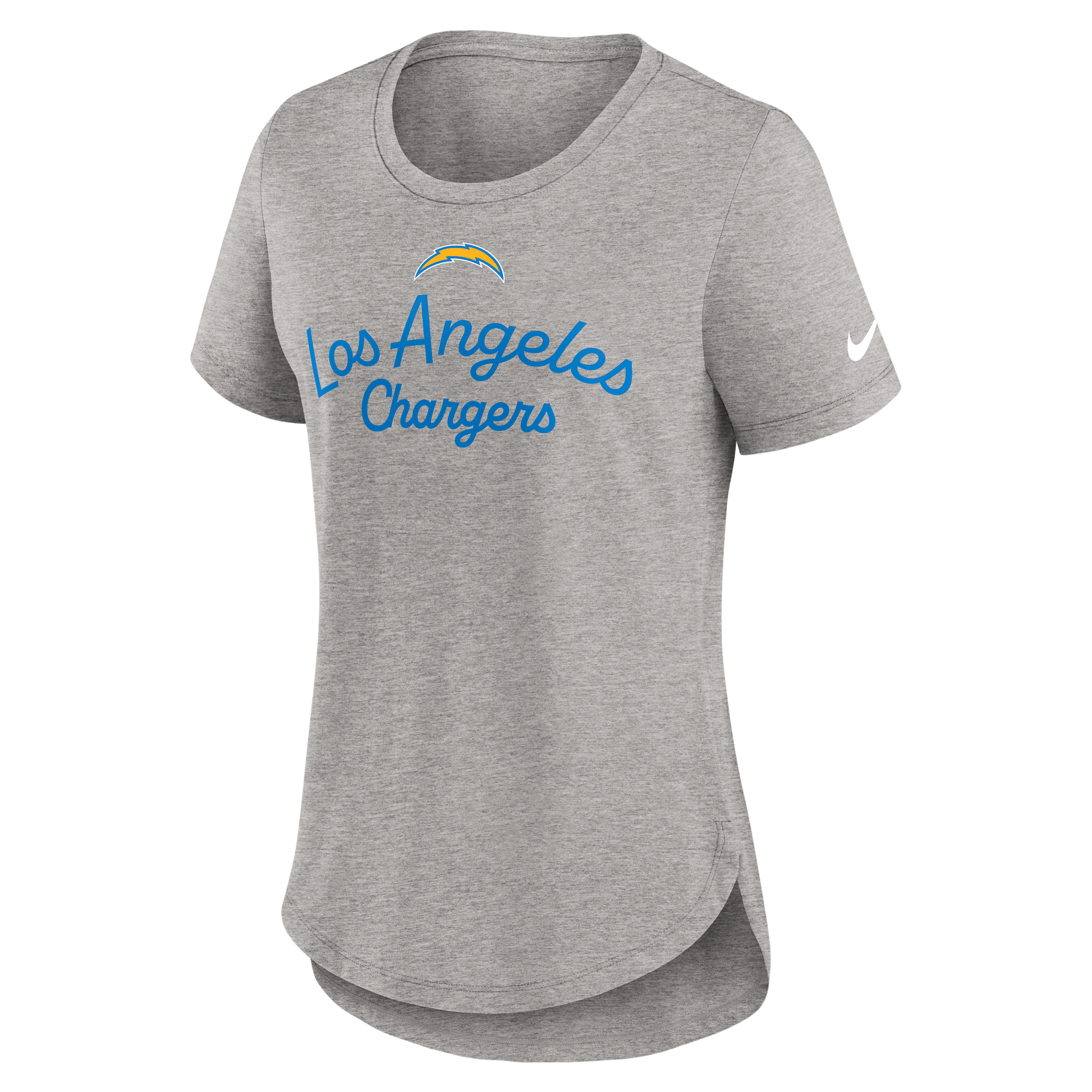 Nike Women's Heather Gray Los Angeles Chargers Strong Safety Tri-Blend T-Shirt - Heather Gray