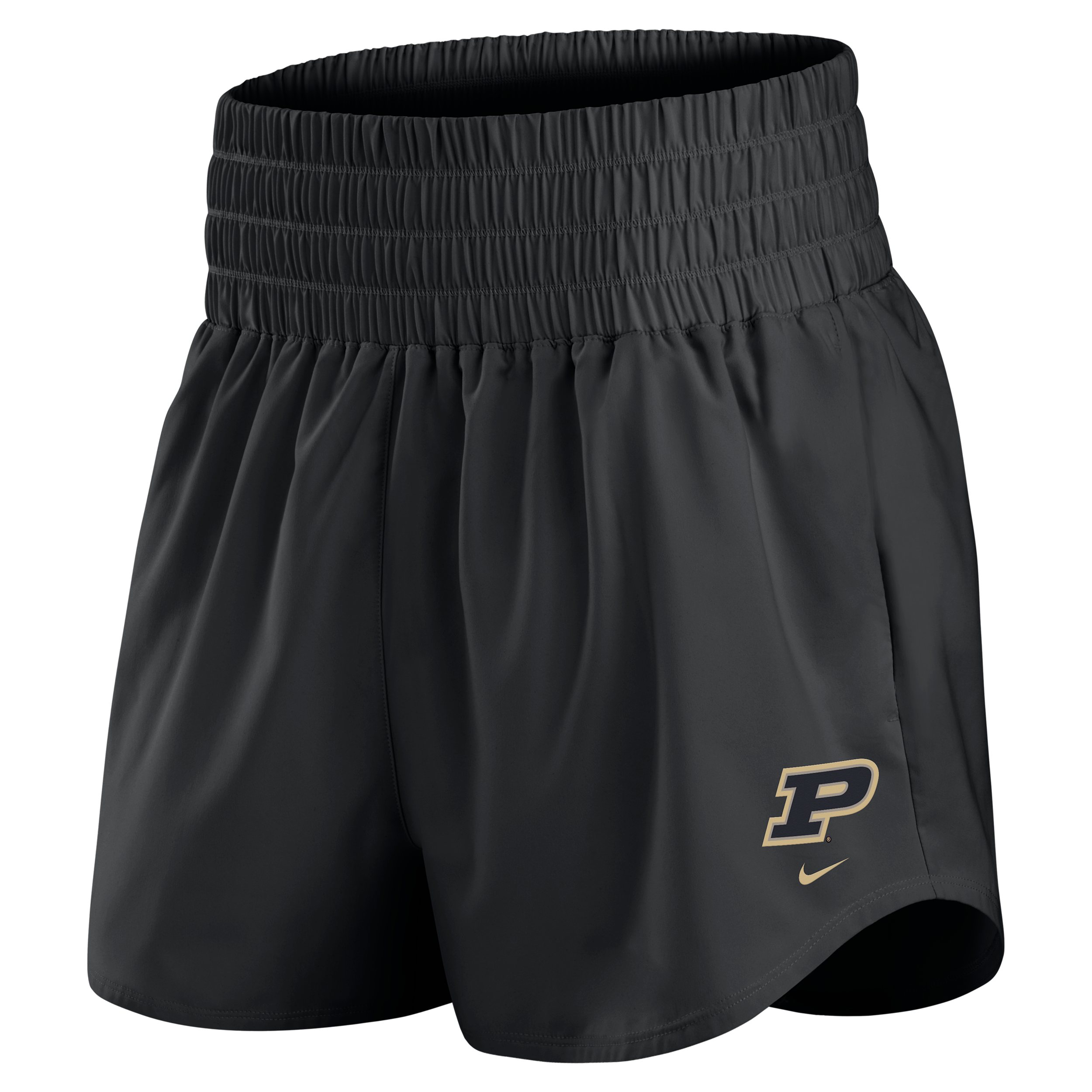 Purdue Primary Logo One Nike Women's Dri-FIT College Shorts in Black | IM0088-010
