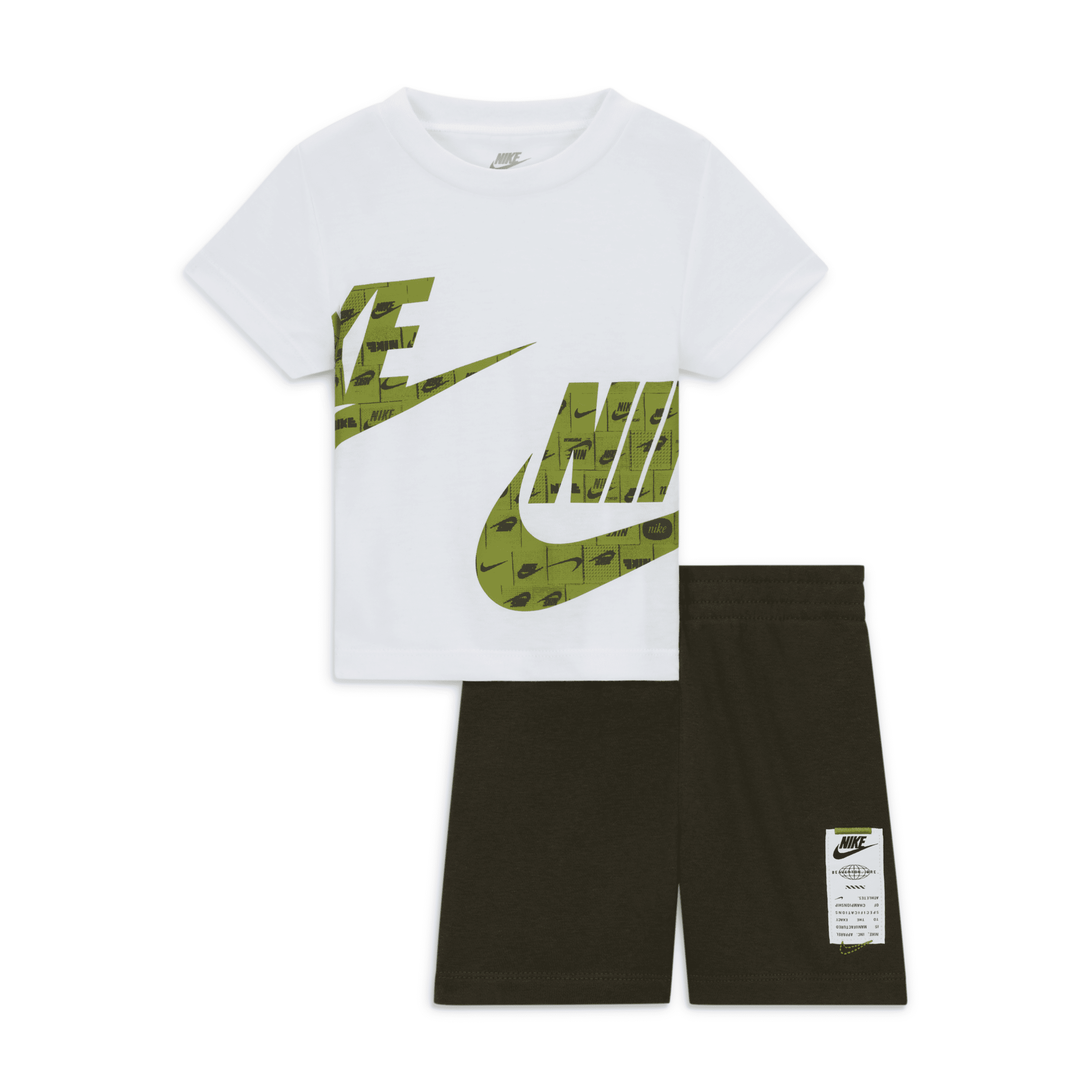 Nike Sportswear Club Specialty French Terry Baby (12-24m) Shorts Set In Green