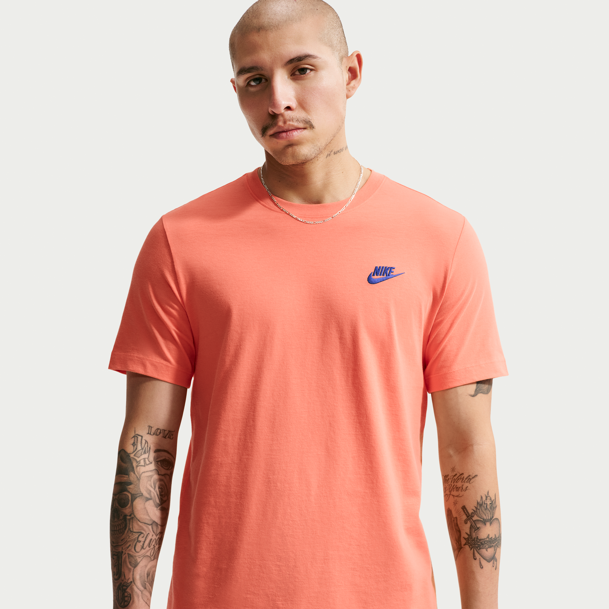 Men's Nike Sportswear Club T-Shirt in Orange | AR4997-835