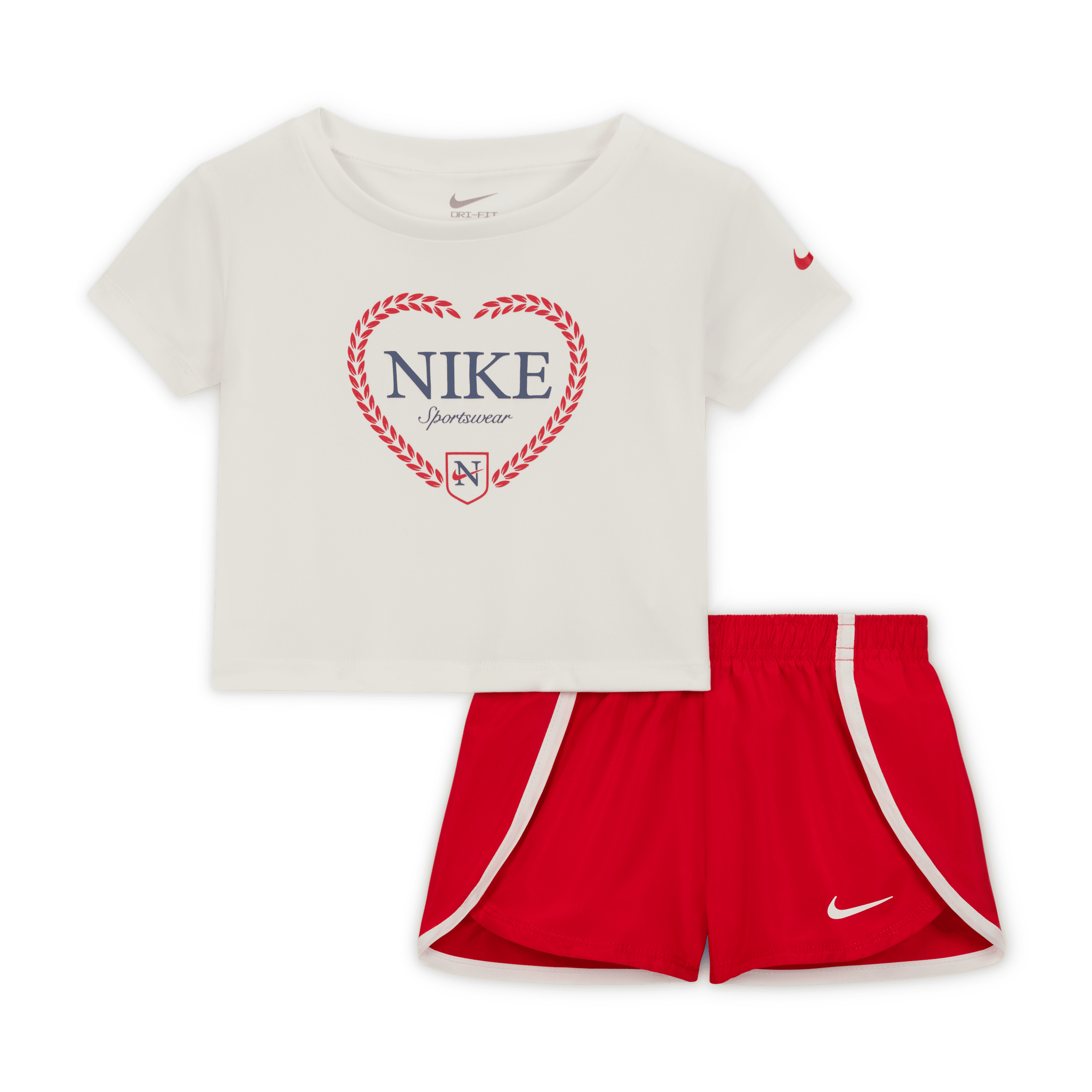 NIKE DRI-FIT GAME, SWOOSH, MATCH! BABY 2-PIECE SOLID SET