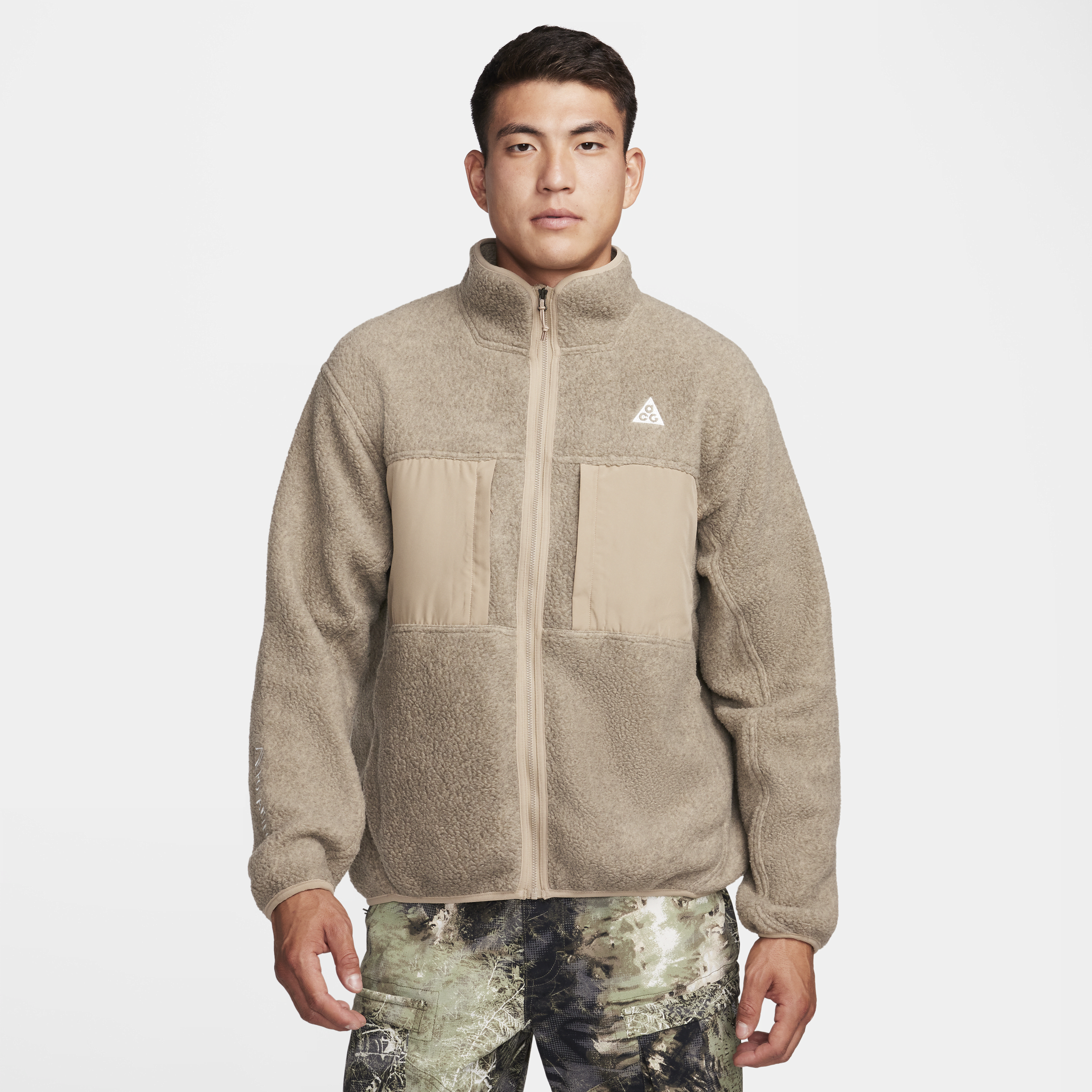 Shop Nike Men's  Acg "arctic Wolf" Full-zip Top In Brown