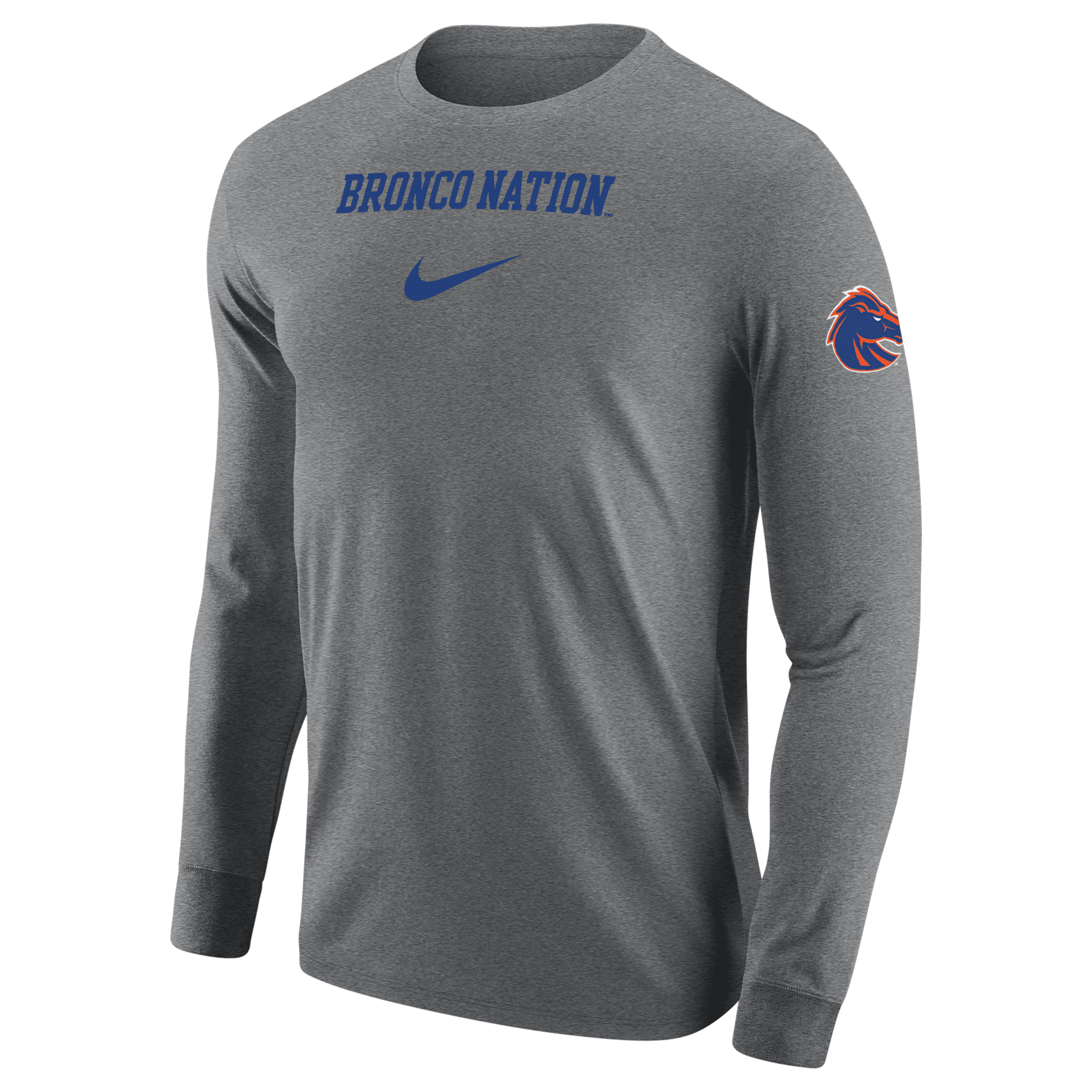 Shop Nike Boise State  Men's College Long-sleeve T-shirt In Grey