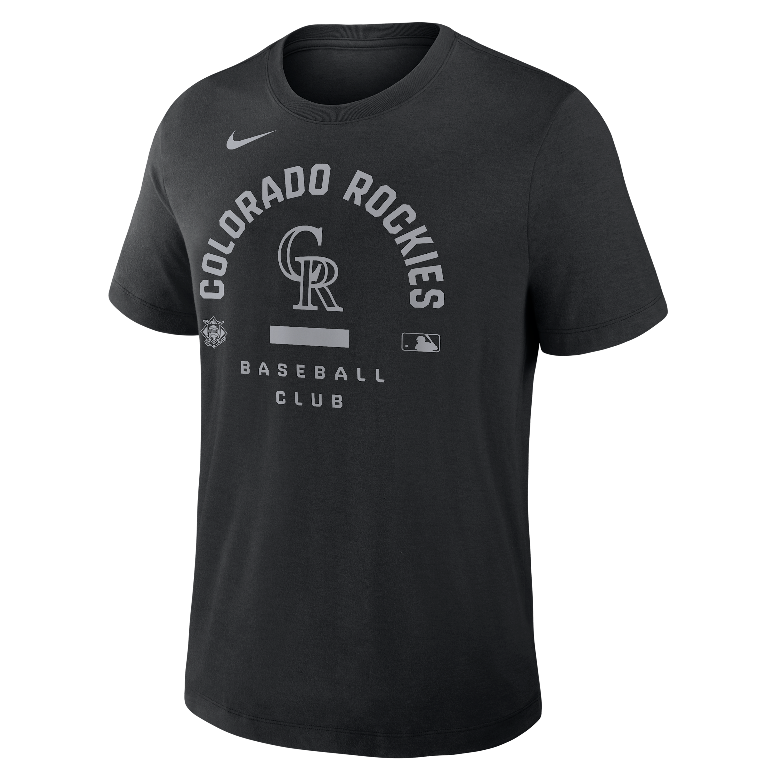 Colorado Rockies Authentic Collection Early Work Nike Men's Dri-FIT MLB T-Shirt in Black | 034J00ADNV-HXK