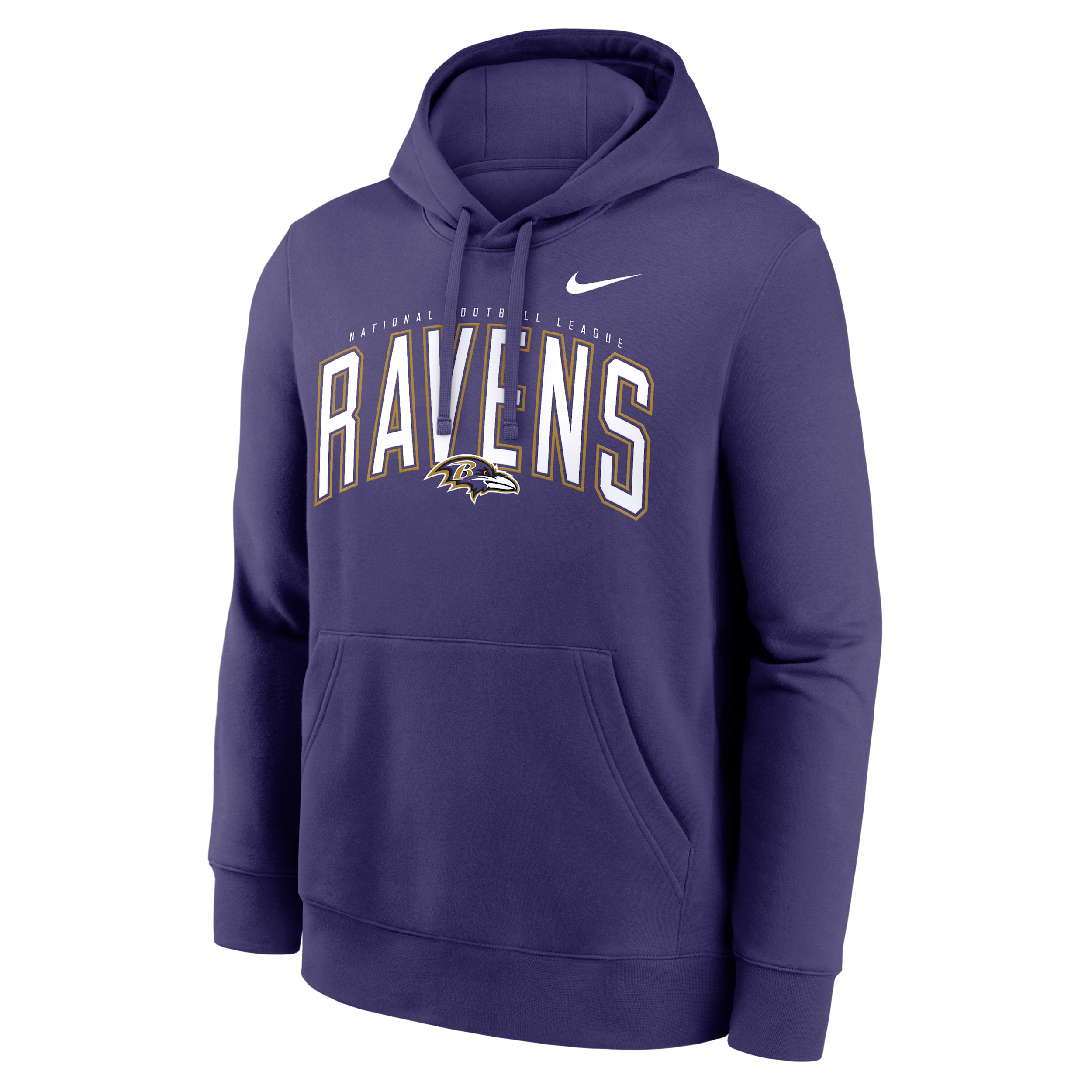 Nike Men's Purple Baltimore Ravens Expect Victory Club Fleece Pullover Hoodie - Purple