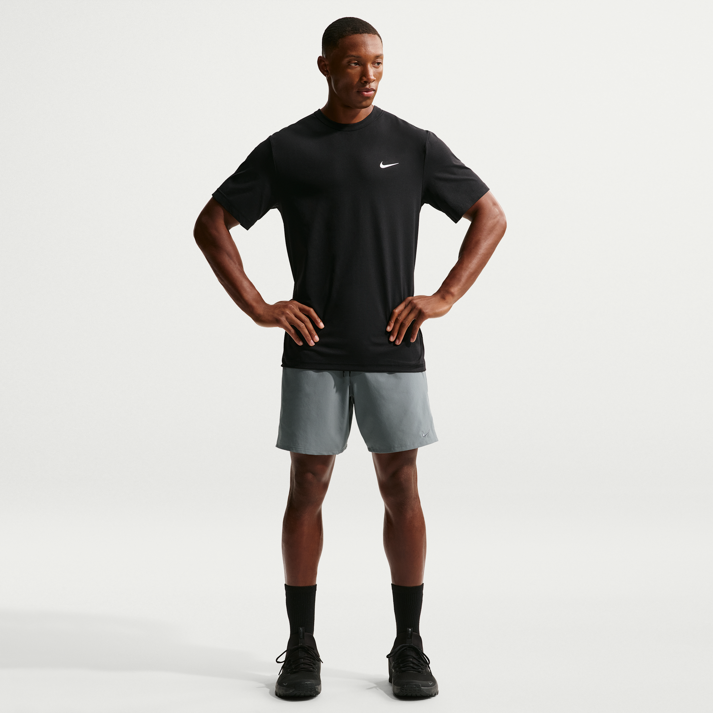 Nike Men's Unlimited Dri-fit Unlined Versatile 7" Shorts - Smoke Gray/Black/Smoke Gray
