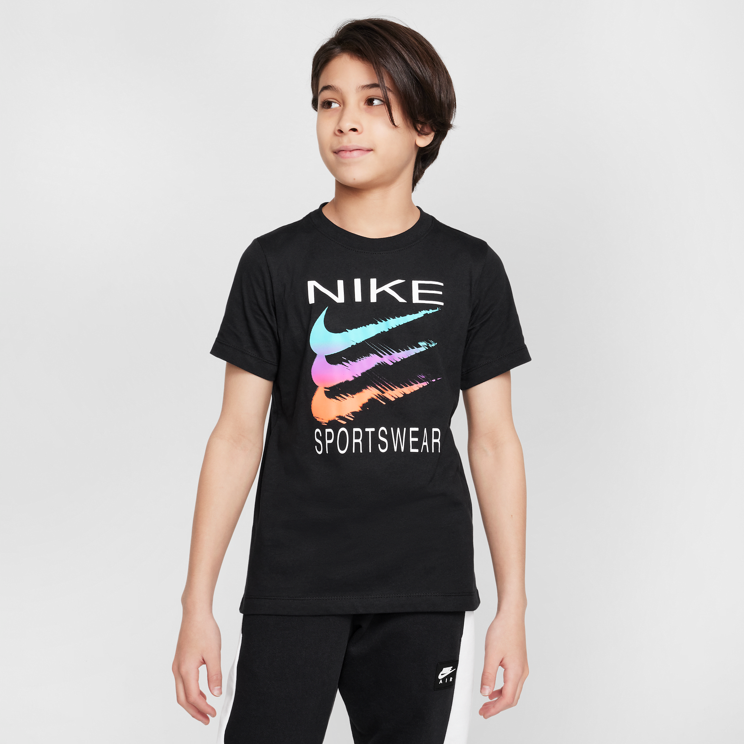 Nike Sportswear Big Kids' T-shirt In Black